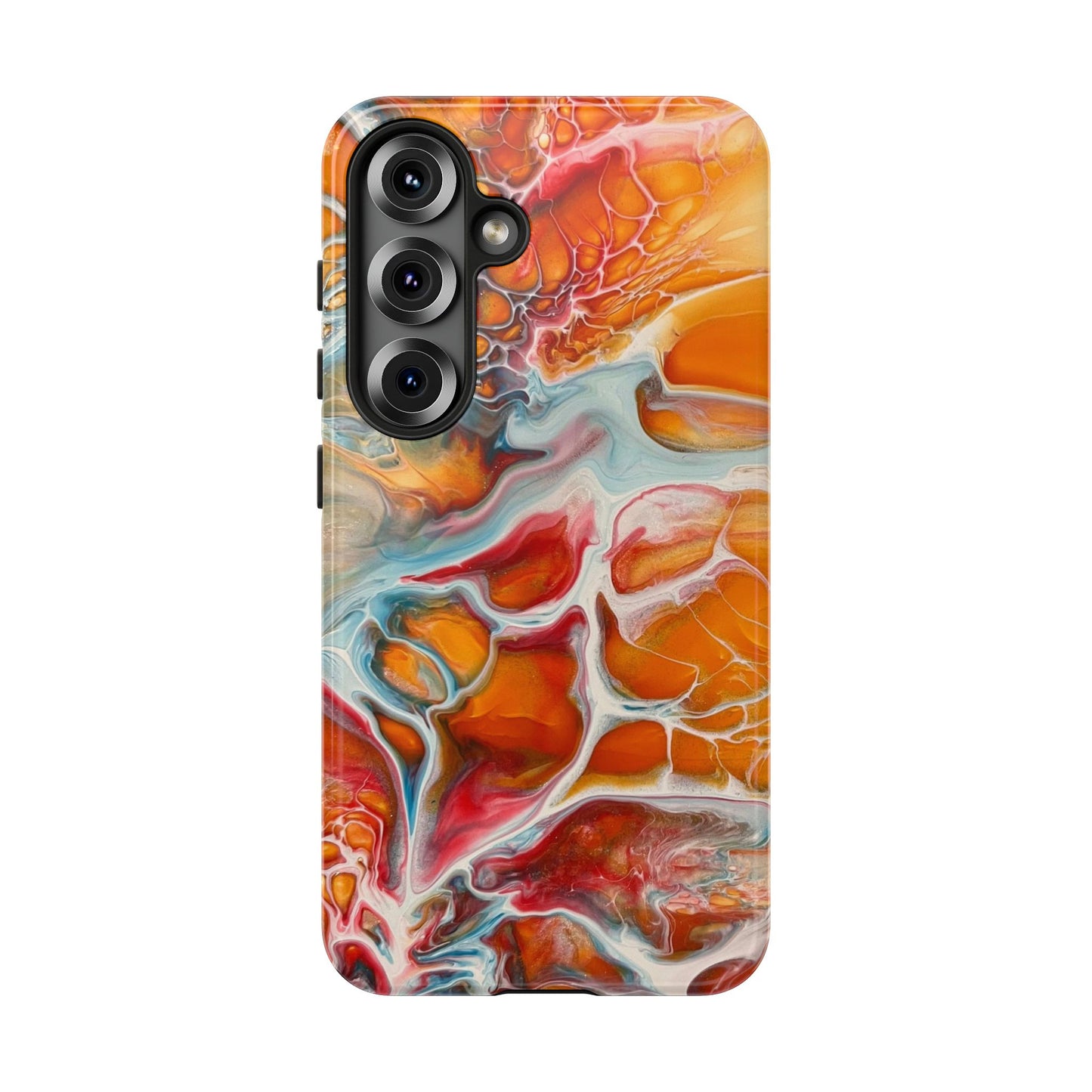 Phone Case - Abstract Orange Lightning Art for Orange Creamsicle Lovers