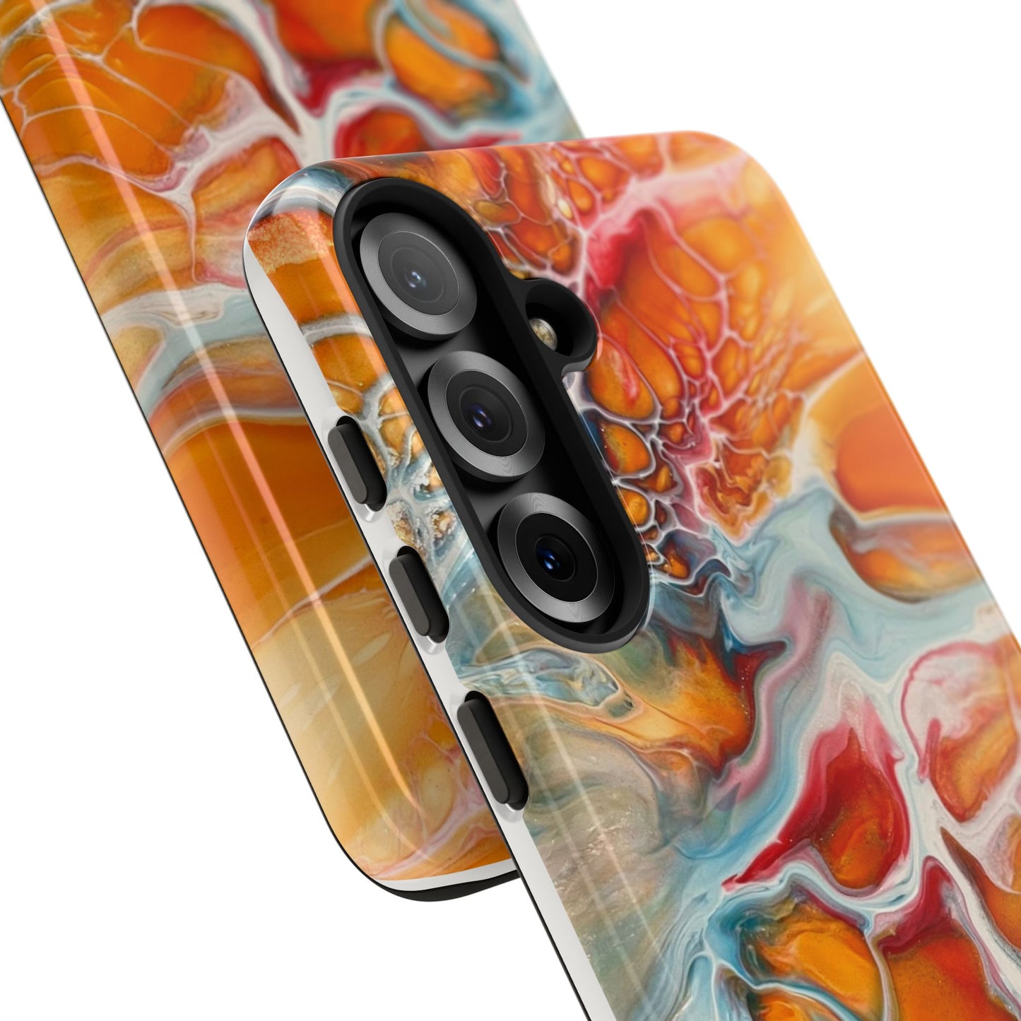 Phone Case - Abstract Orange Lightning Art for Orange Creamsicle Lovers