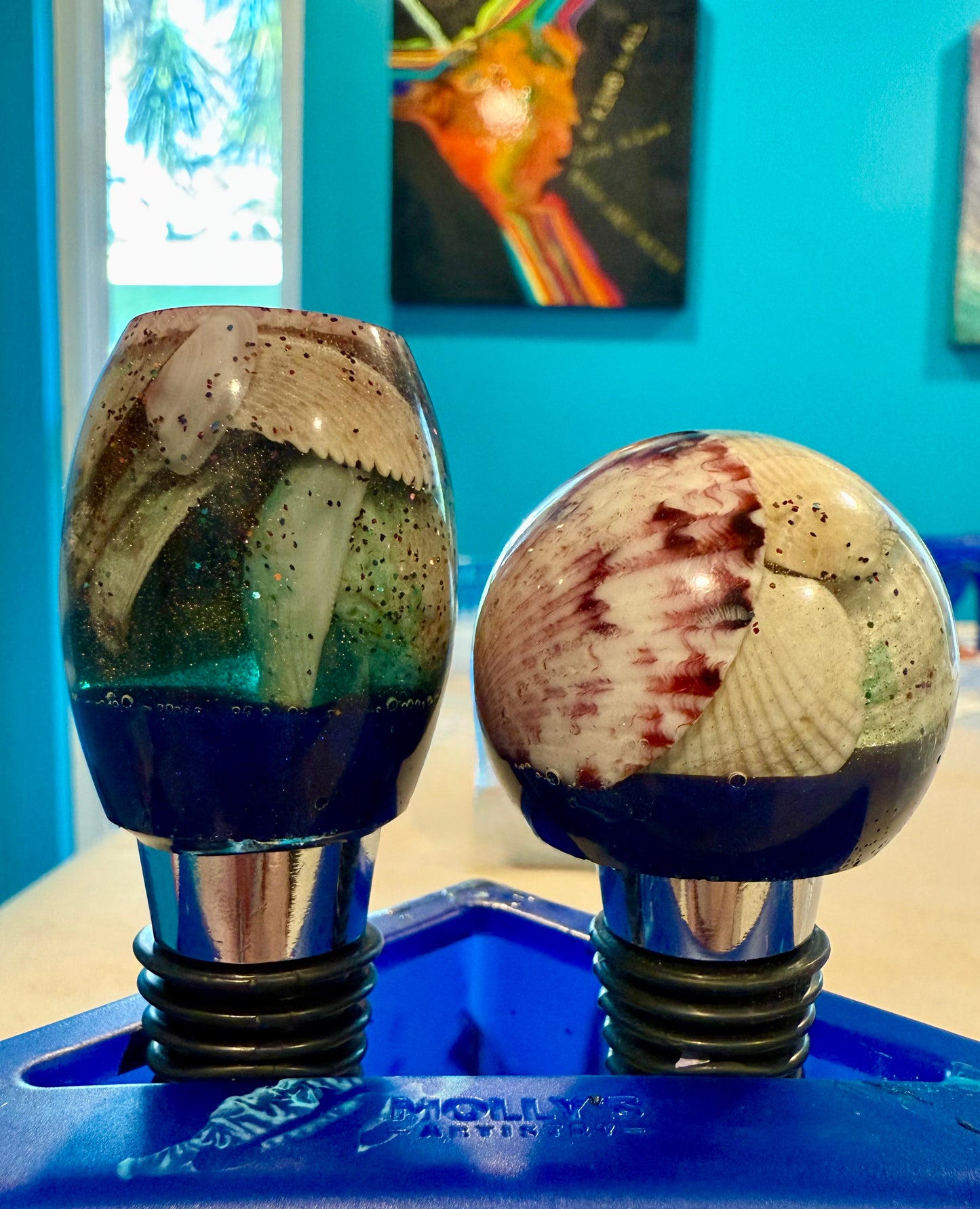 Beach and Shell Wine Bottle Stoppers