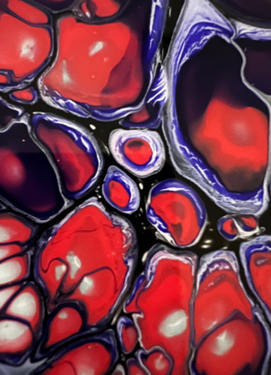 Orange and Purple Coasters Set of 4