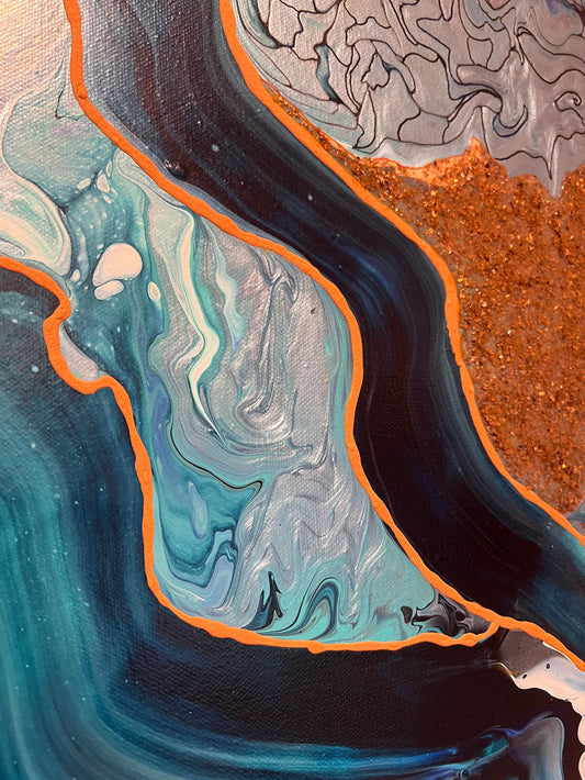 Where the Wind and Water Collide - 36x36 painting