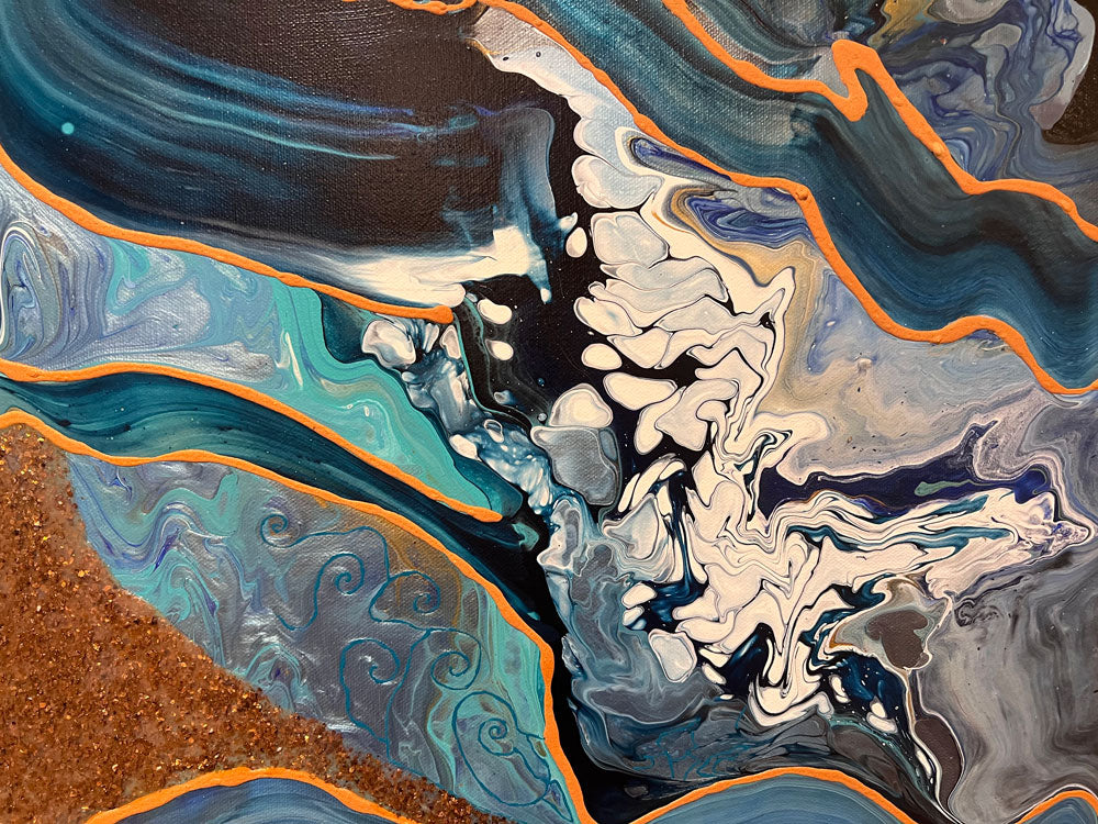 Where the Wind and Water Collide - 36x36 painting