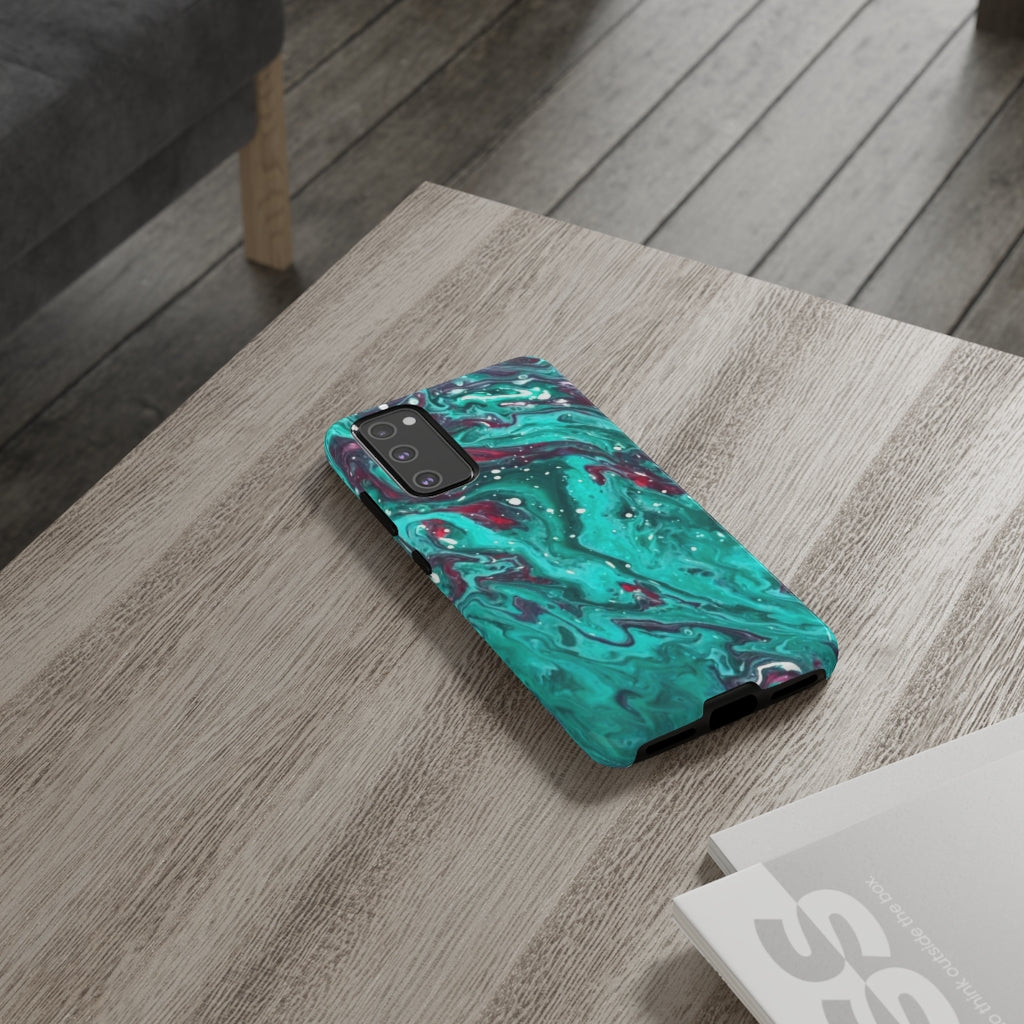 Teal Art iPhone and Samsung Cellphone Cases