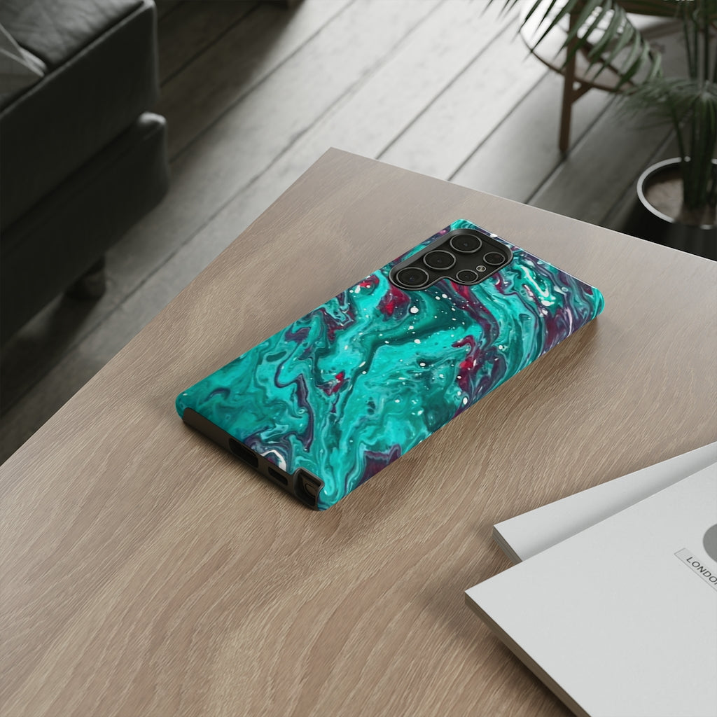 Teal Art iPhone and Samsung Cellphone Cases