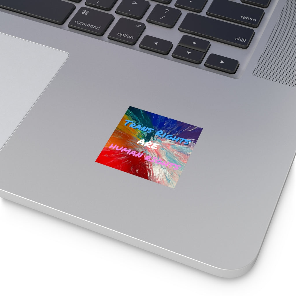 Trans Rights are Human Rights Square Stickers, Indoor\Outdoor