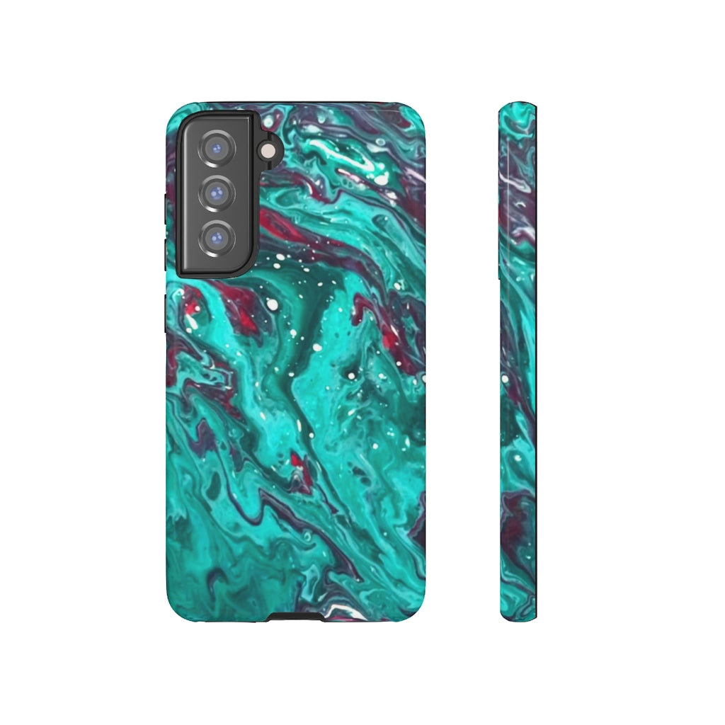 Teal Art iPhone and Samsung Cellphone Cases