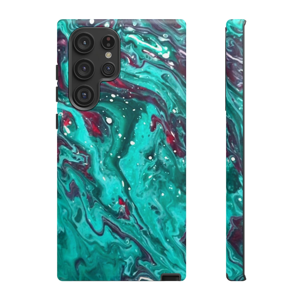 Teal Art iPhone and Samsung Cellphone Cases