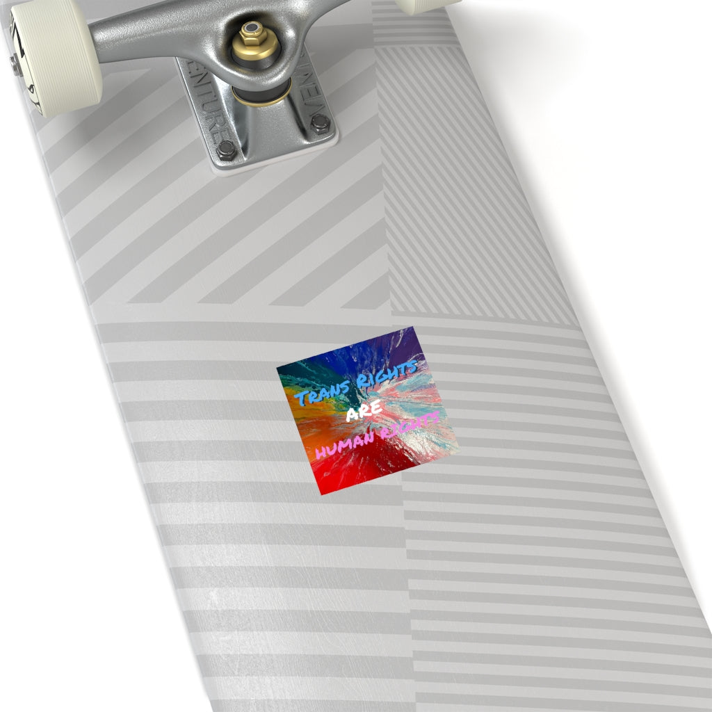 Trans Rights are Human Rights Square Stickers, Indoor\Outdoor