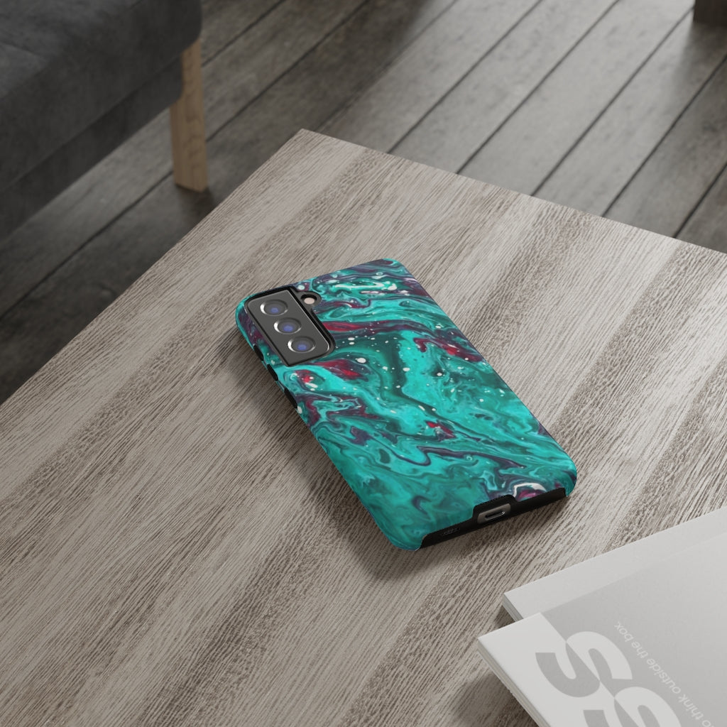 Teal Art iPhone and Samsung Cellphone Cases