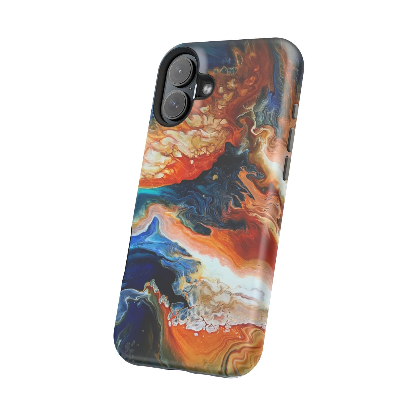 Phone Case - Southwest Vibes Abstract Art Orange and Blue Clouds iPhone 16 15 14 13