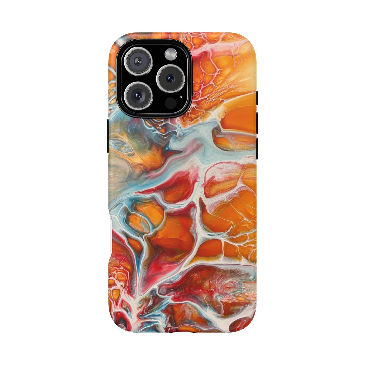 Phone Case - Abstract Orange Lightning Art for Orange Creamsicle Lovers