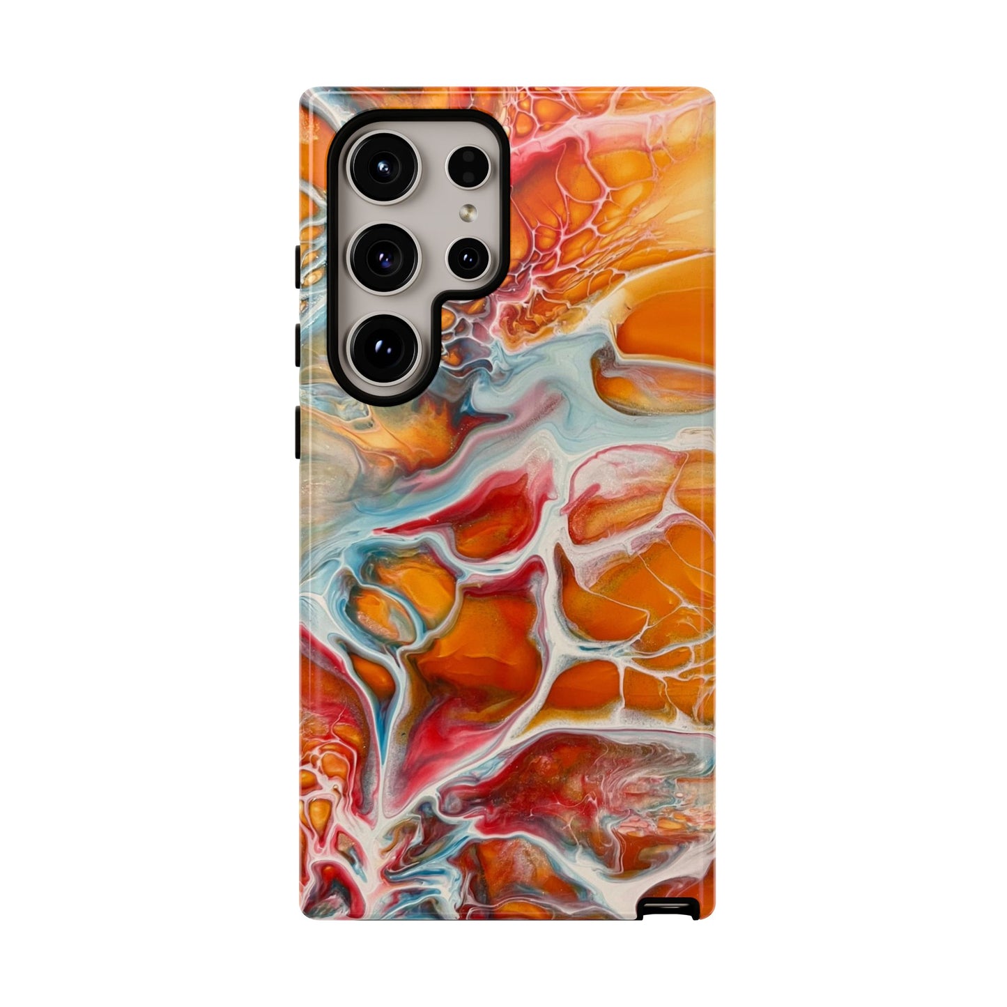 Phone Case - Abstract Orange Lightning Art for Orange Creamsicle Lovers