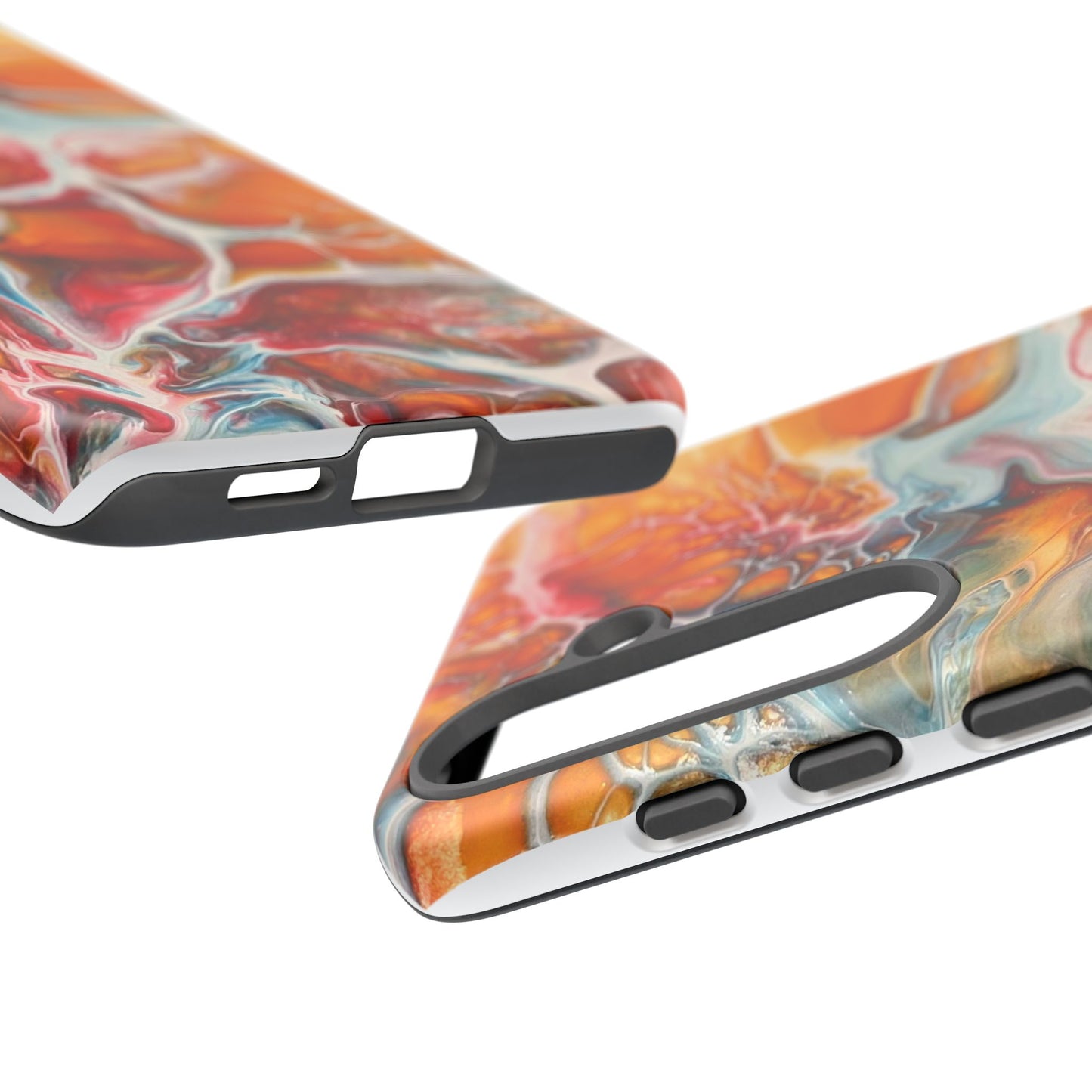 Phone Case - Abstract Orange Lightning Art for Orange Creamsicle Lovers