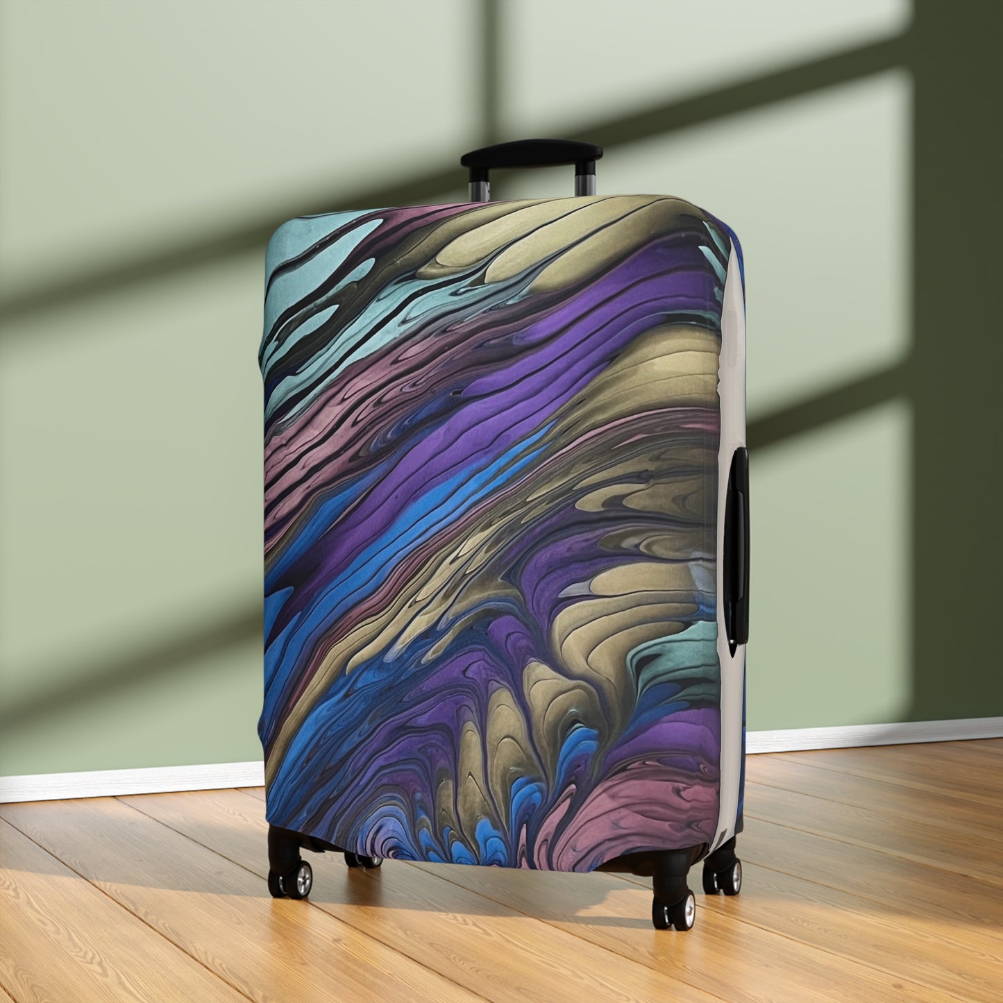 Black, Purple, Green, Red, Gold Individualized Carry On Suitcase/Luggage Cover