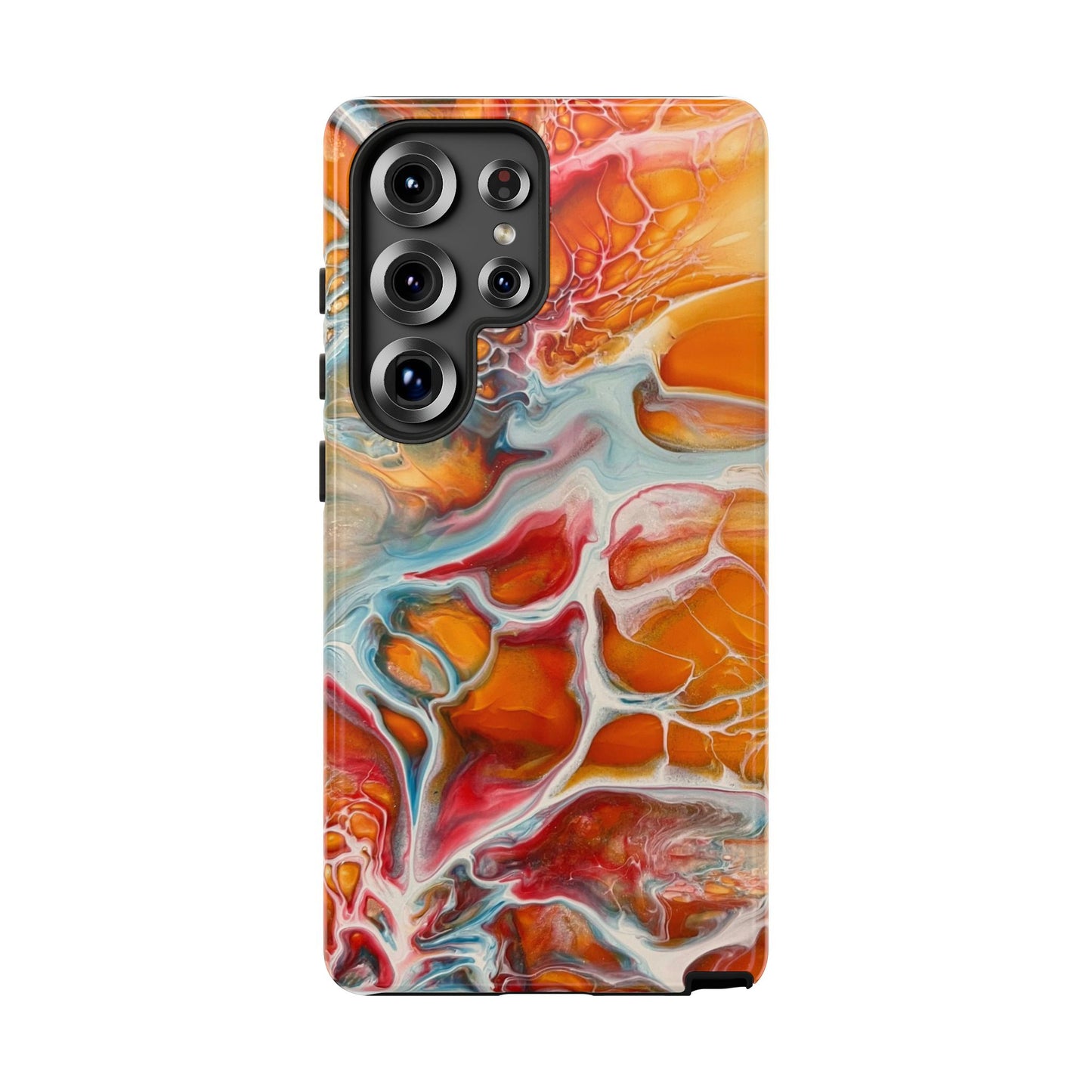 Phone Case - Abstract Orange Lightning Art for Orange Creamsicle Lovers