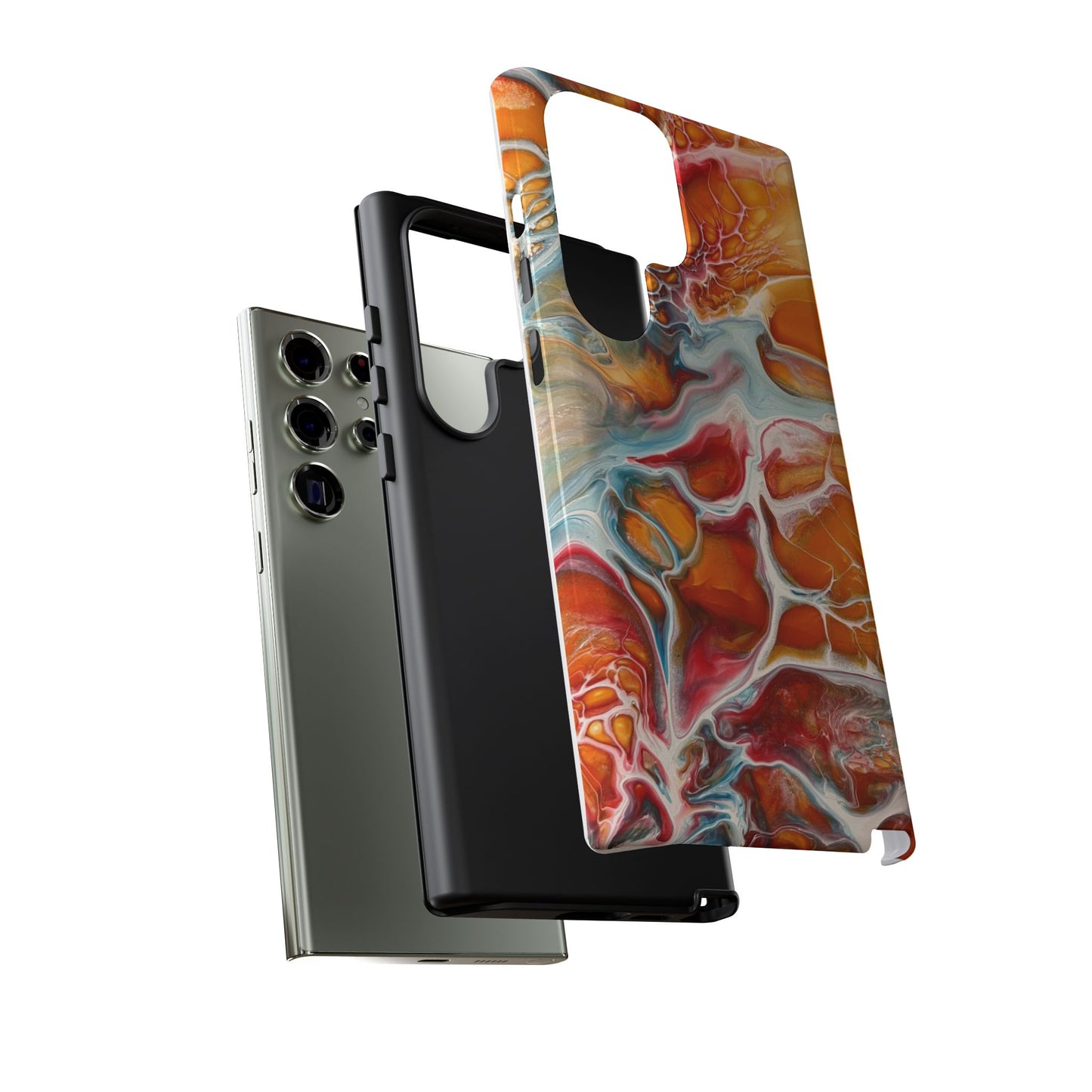 Phone Case - Abstract Orange Lightning Art for Orange Creamsicle Lovers