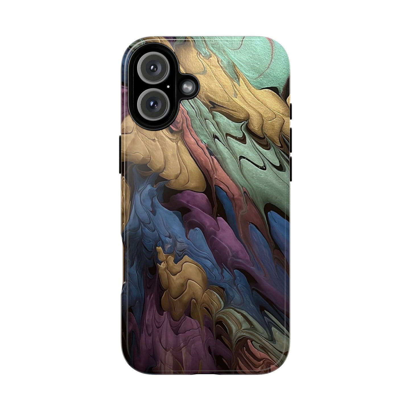 Black and Pearl Paint Unique Abstract Phone Case, Tough Cases, Unique Phone Cover, Stylish Tech Accessory, Art Inspired Gift, Protective Case