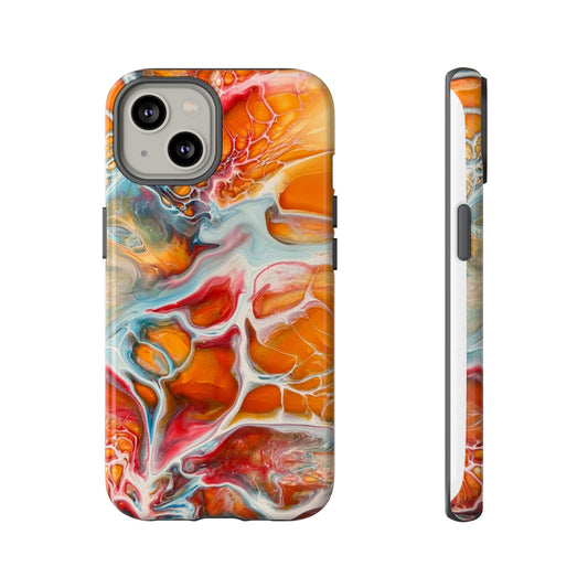 Phone Case - Abstract Orange Lightning Art for Orange Creamsicle Lovers