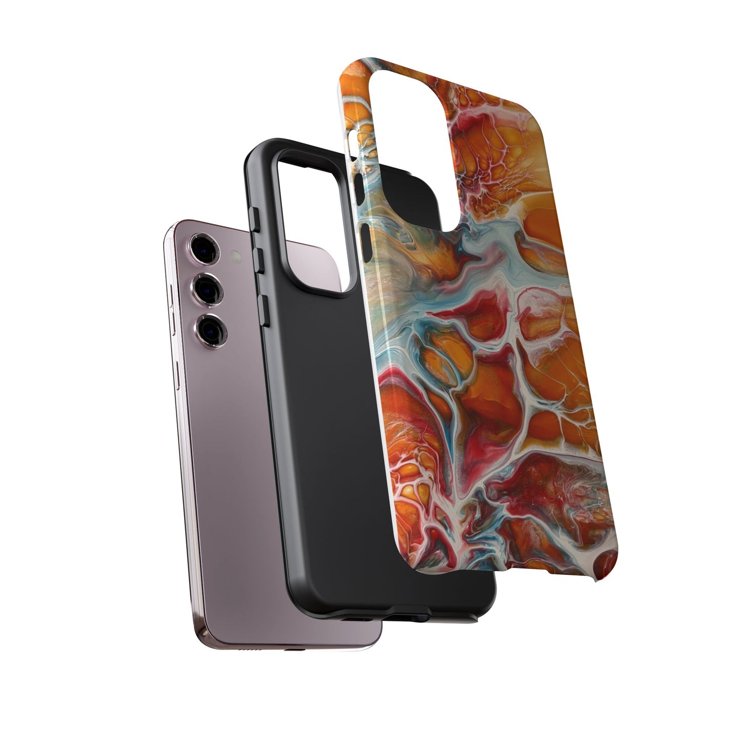 Phone Case - Abstract Orange Lightning Art for Orange Creamsicle Lovers