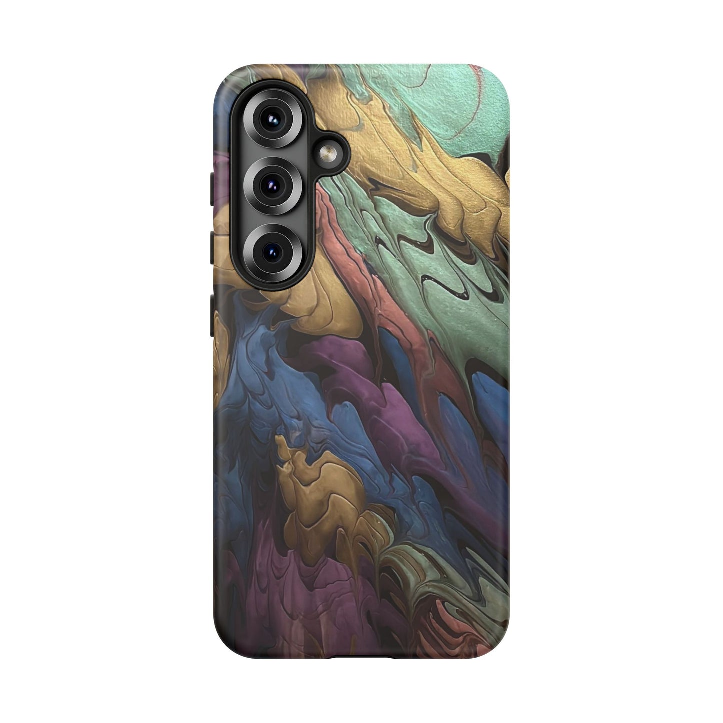 Black and Pearl Paint Unique Abstract Phone Case, Tough Cases, Unique Phone Cover, Stylish Tech Accessory, Art Inspired Gift, Protective Case