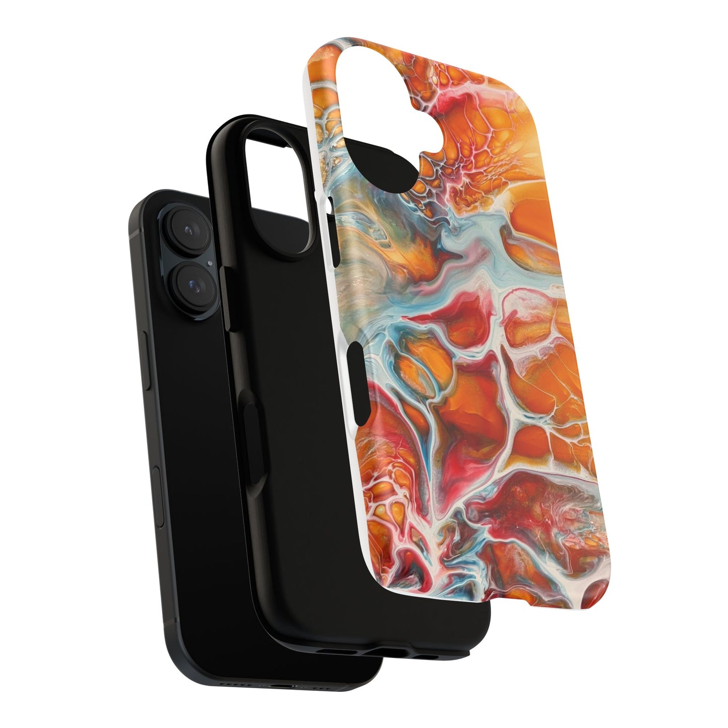 Phone Case - Abstract Orange Lightning Art for Orange Creamsicle Lovers