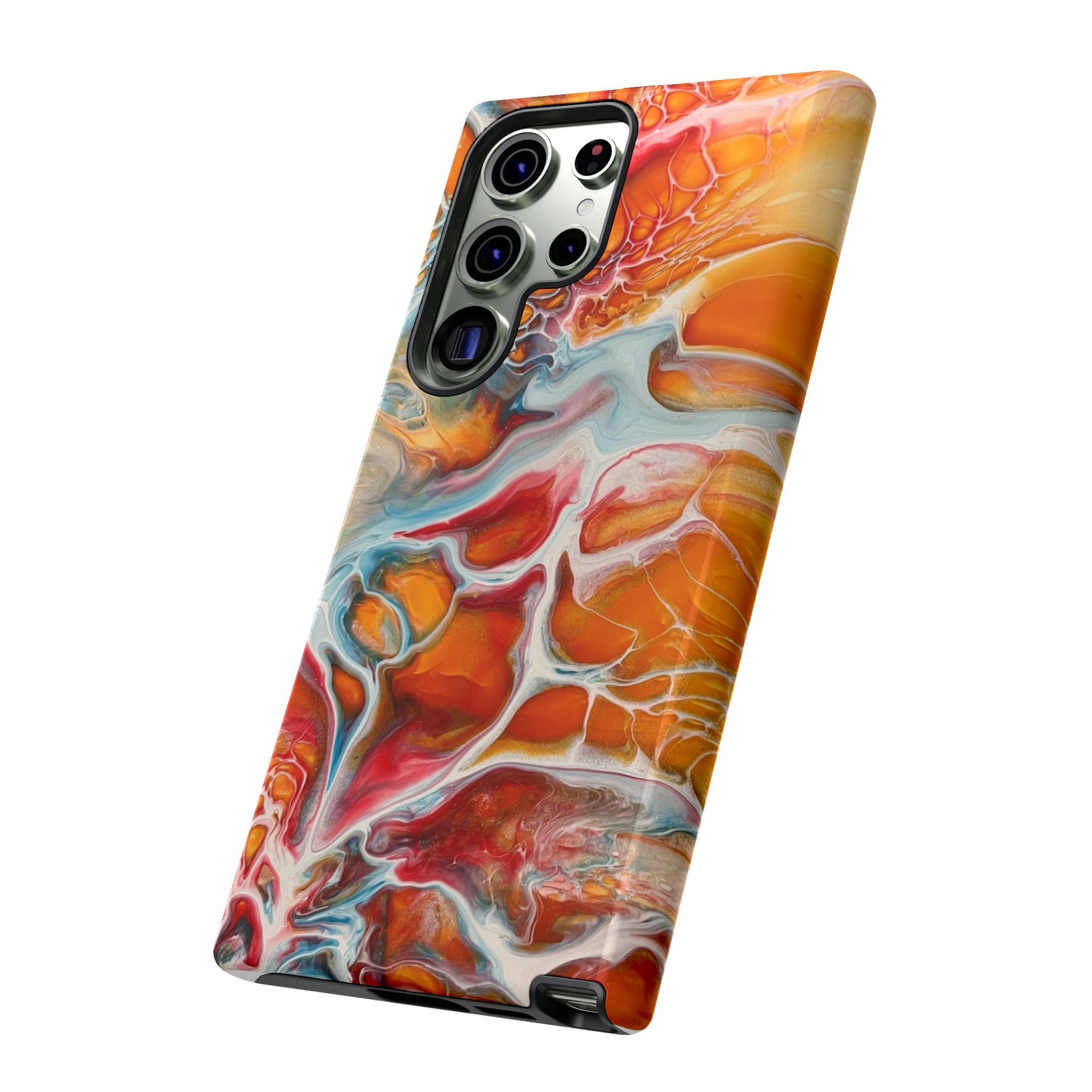 Phone Case - Abstract Orange Lightning Art for Orange Creamsicle Lovers