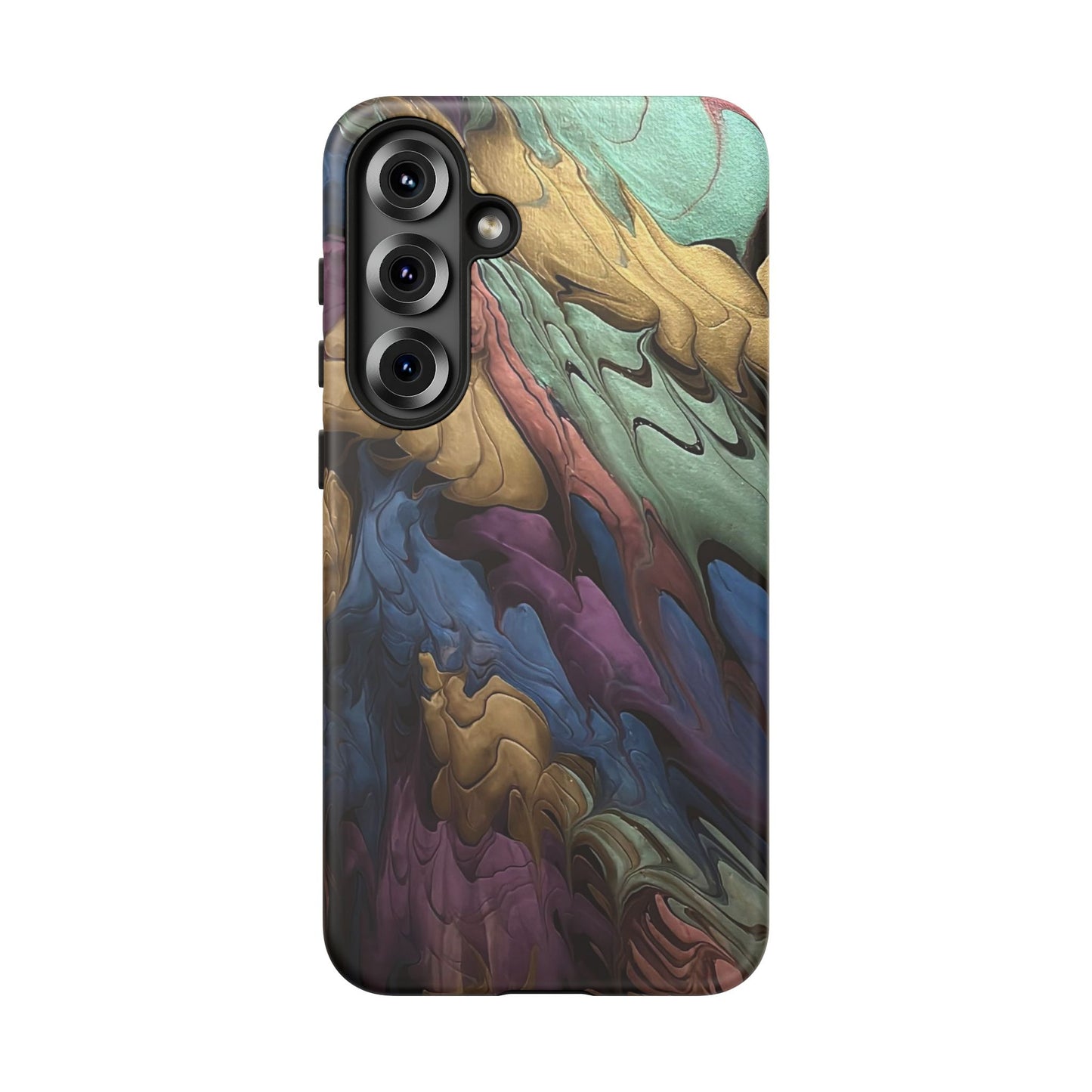 Black and Pearl Paint Unique Abstract Phone Case, Tough Cases, Unique Phone Cover, Stylish Tech Accessory, Art Inspired Gift, Protective Case