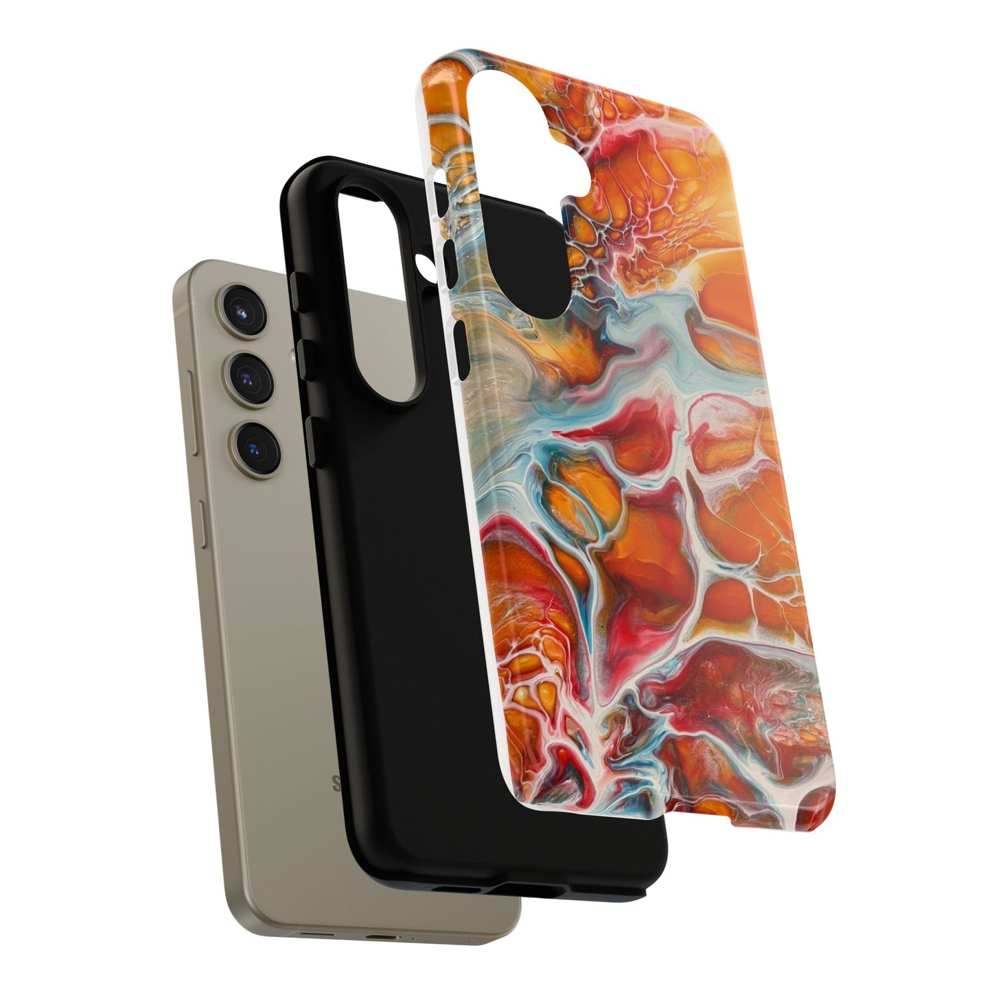Phone Case - Abstract Orange Lightning Art for Orange Creamsicle Lovers