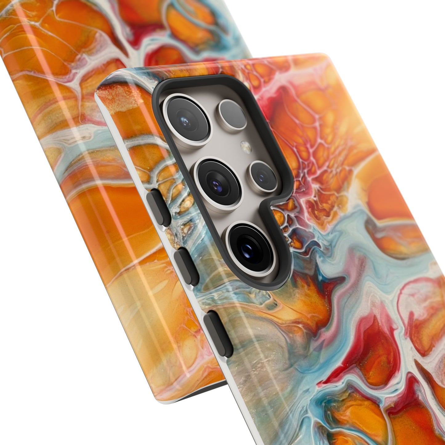 Phone Case - Abstract Orange Lightning Art for Orange Creamsicle Lovers