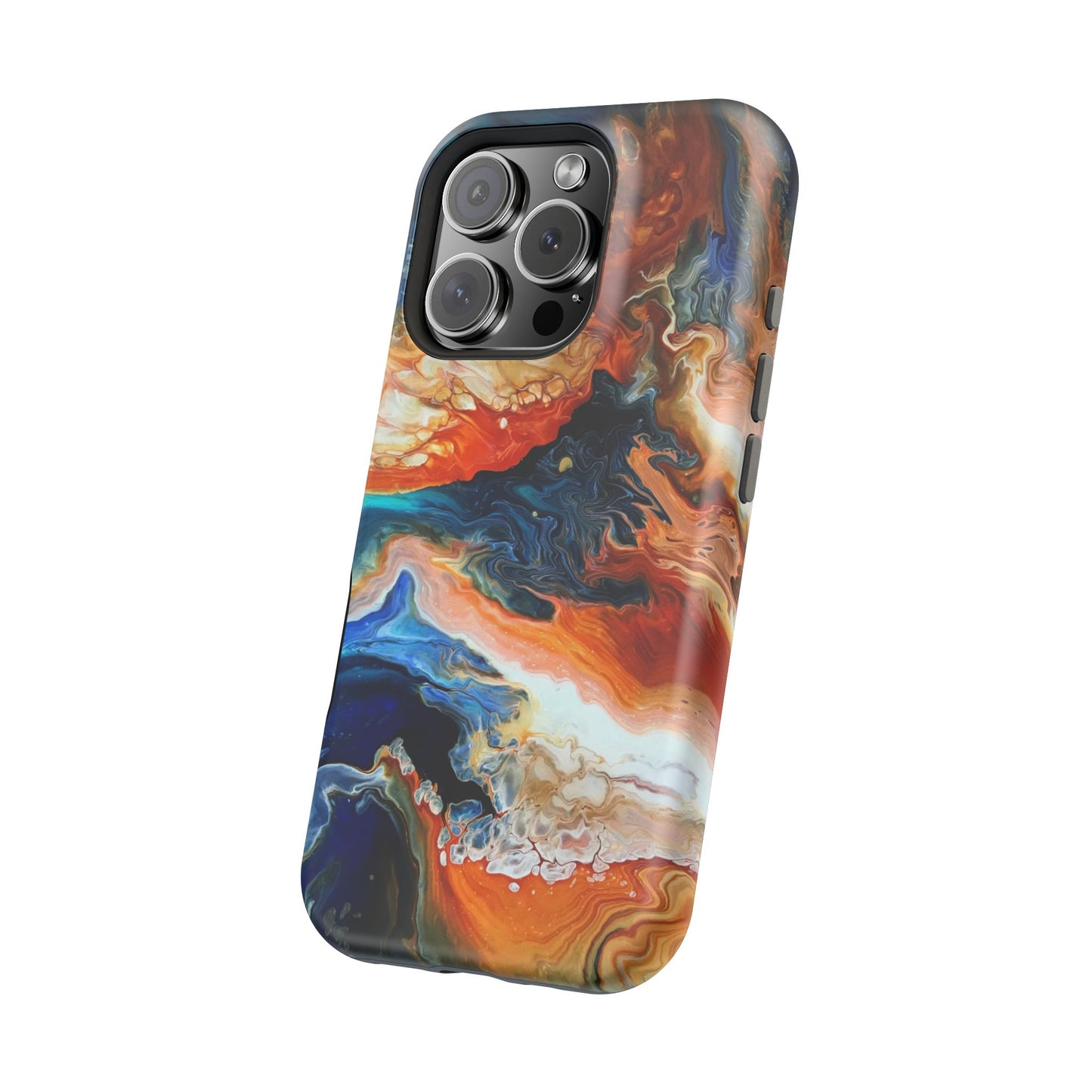 Phone Case - Southwest Vibes Abstract Art Orange and Blue Clouds iPhone 16 15 14 13