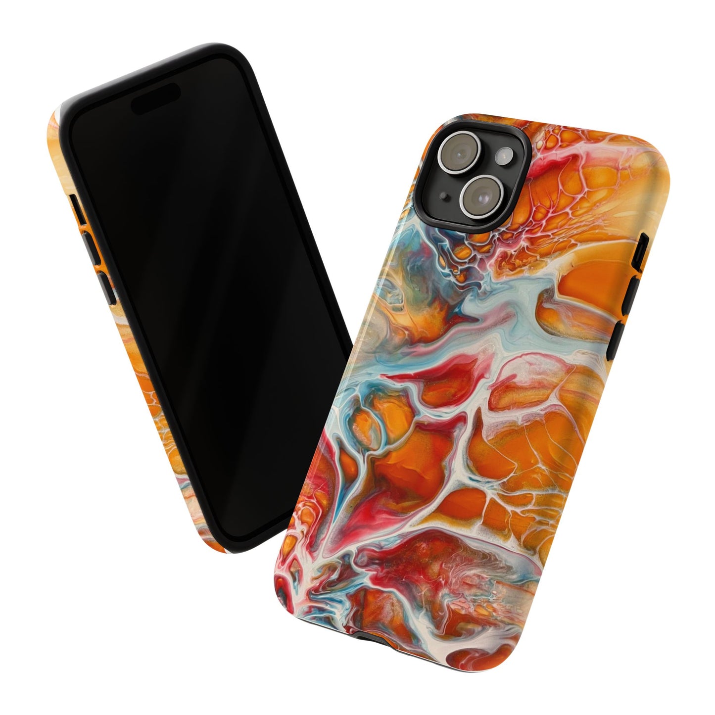 Phone Case - Abstract Orange Lightning Art for Orange Creamsicle Lovers