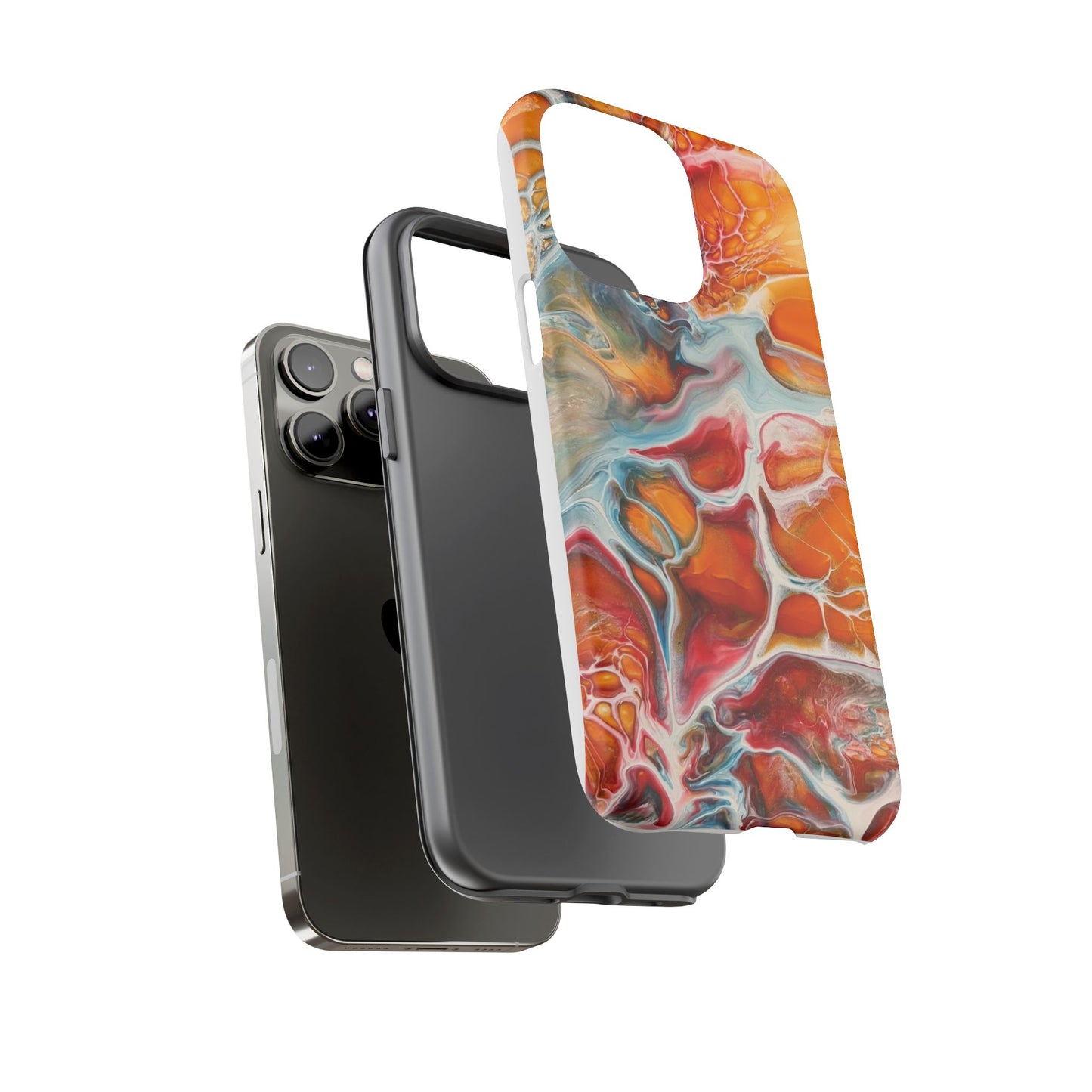 Phone Case - Abstract Orange Lightning Art for Orange Creamsicle Lovers