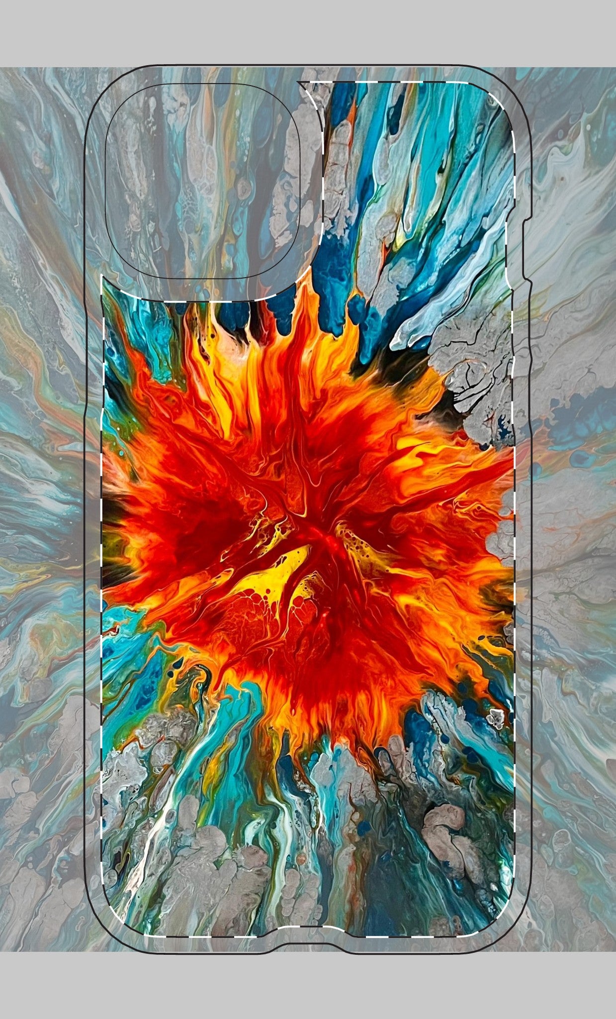 Ocean Fire Cell Phone Magnetic Case