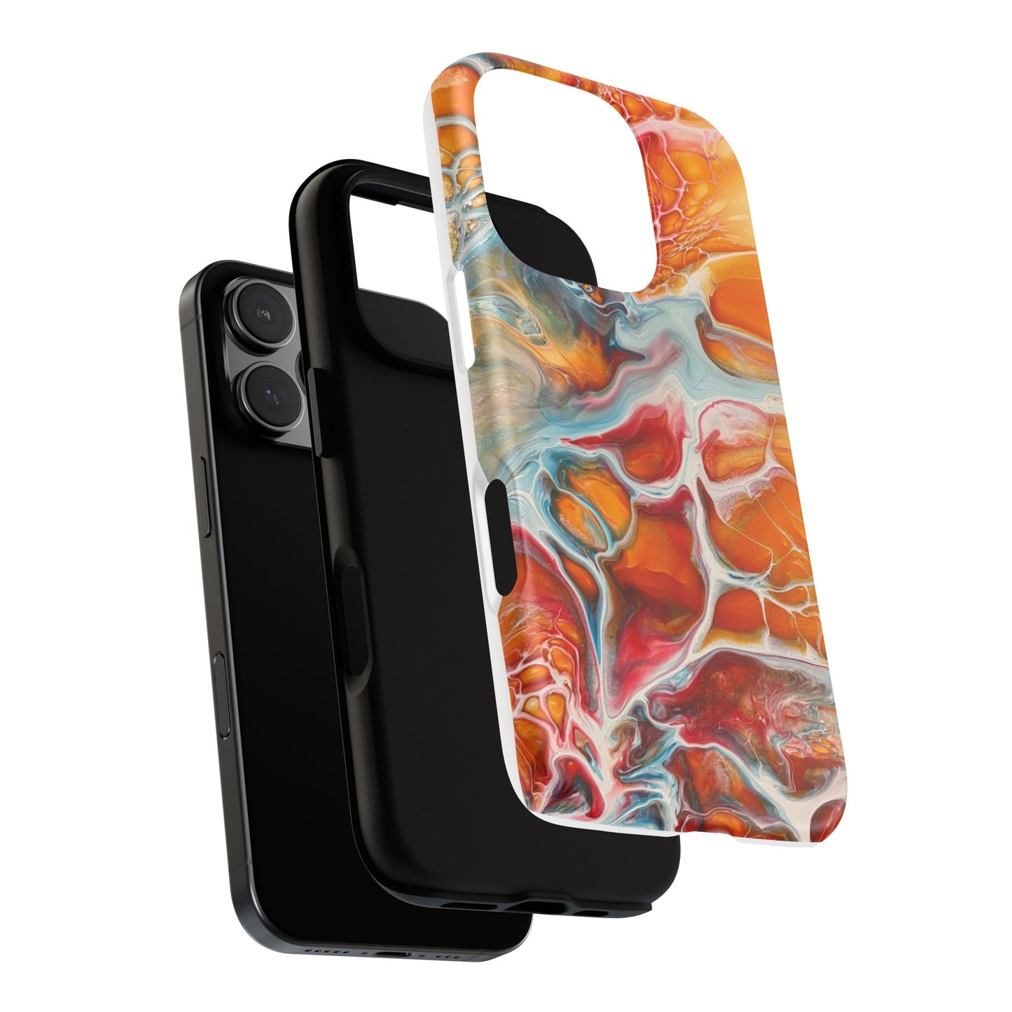Phone Case - Abstract Orange Lightning Art for Orange Creamsicle Lovers