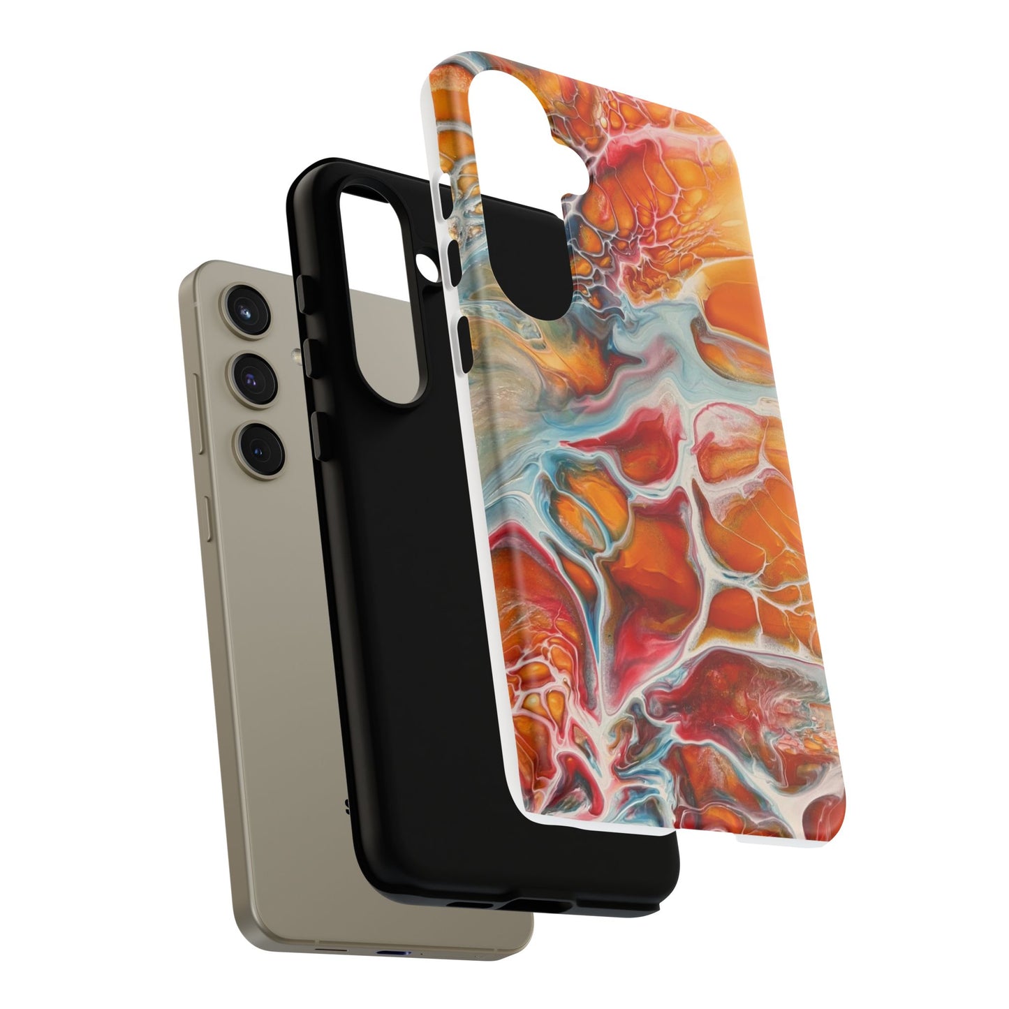 Phone Case - Abstract Orange Lightning Art for Orange Creamsicle Lovers