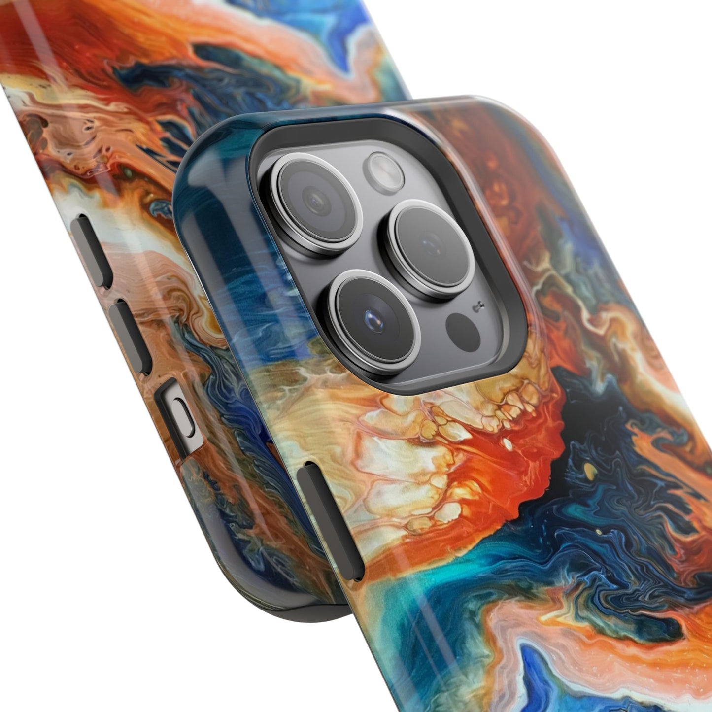 Phone Case - Southwest Vibes Abstract Art Orange and Blue Clouds iPhone 16 15 14 13