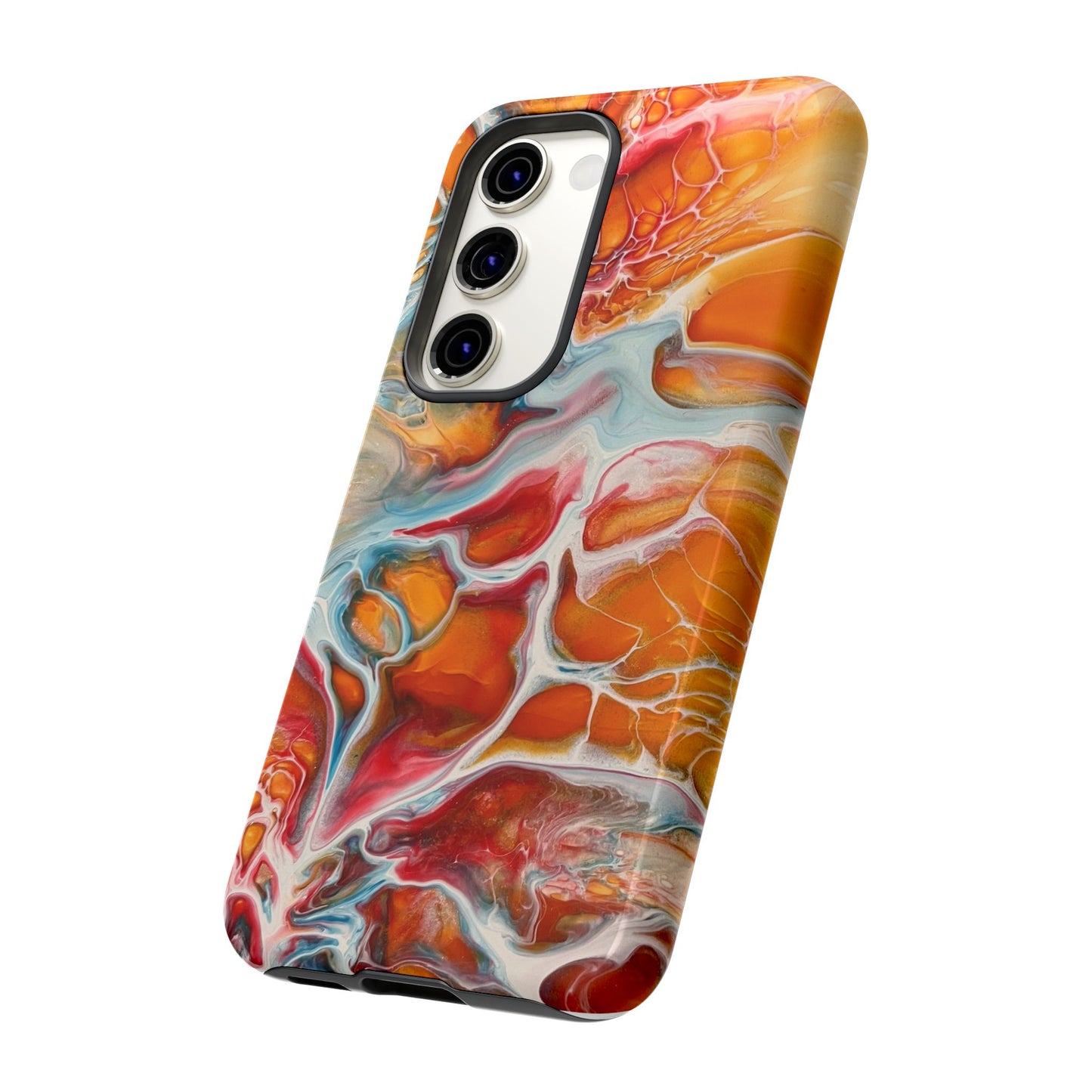 Phone Case - Abstract Orange Lightning Art for Orange Creamsicle Lovers