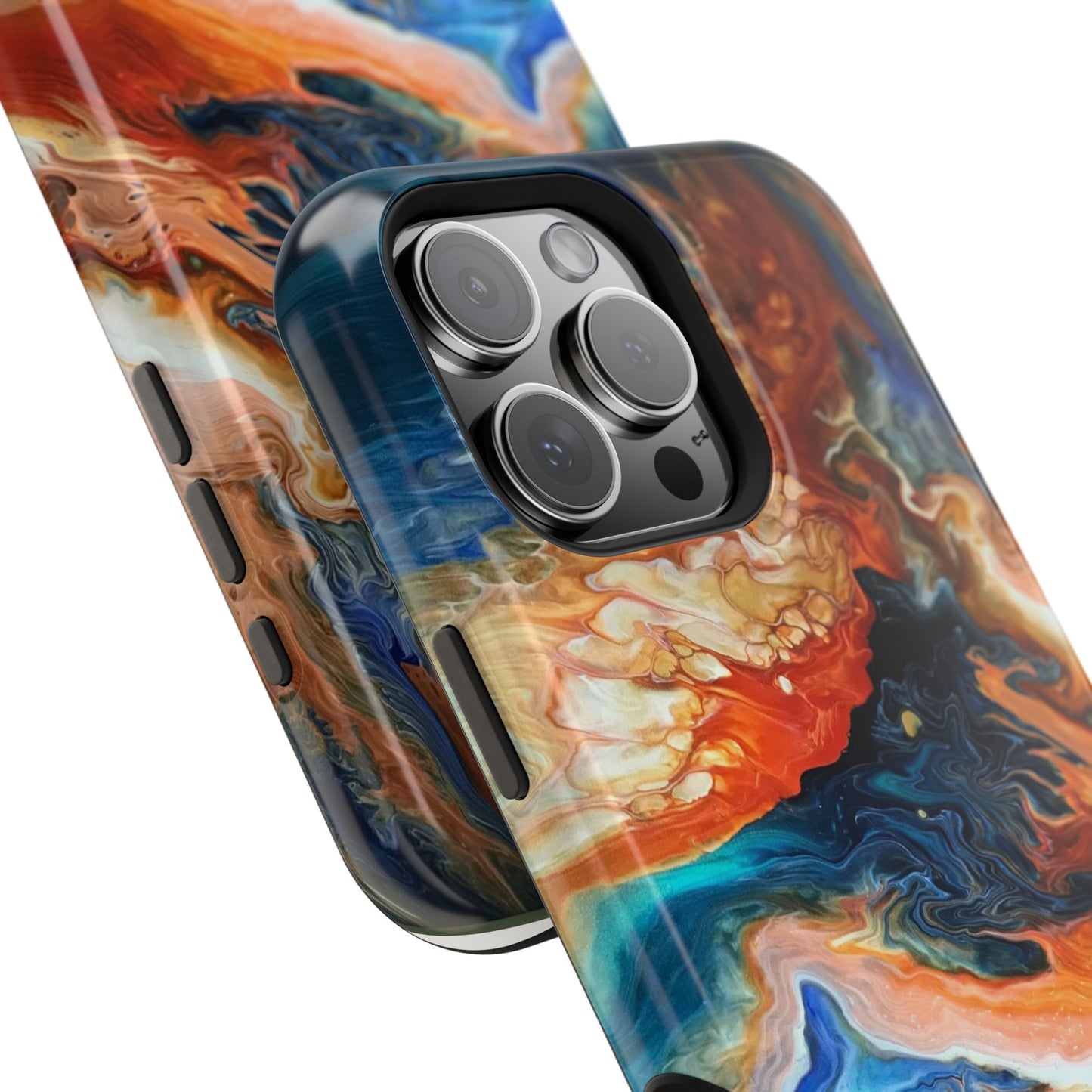 Phone Case - Southwest Vibes Abstract Art Orange and Blue Clouds iPhone 16 15 14 13