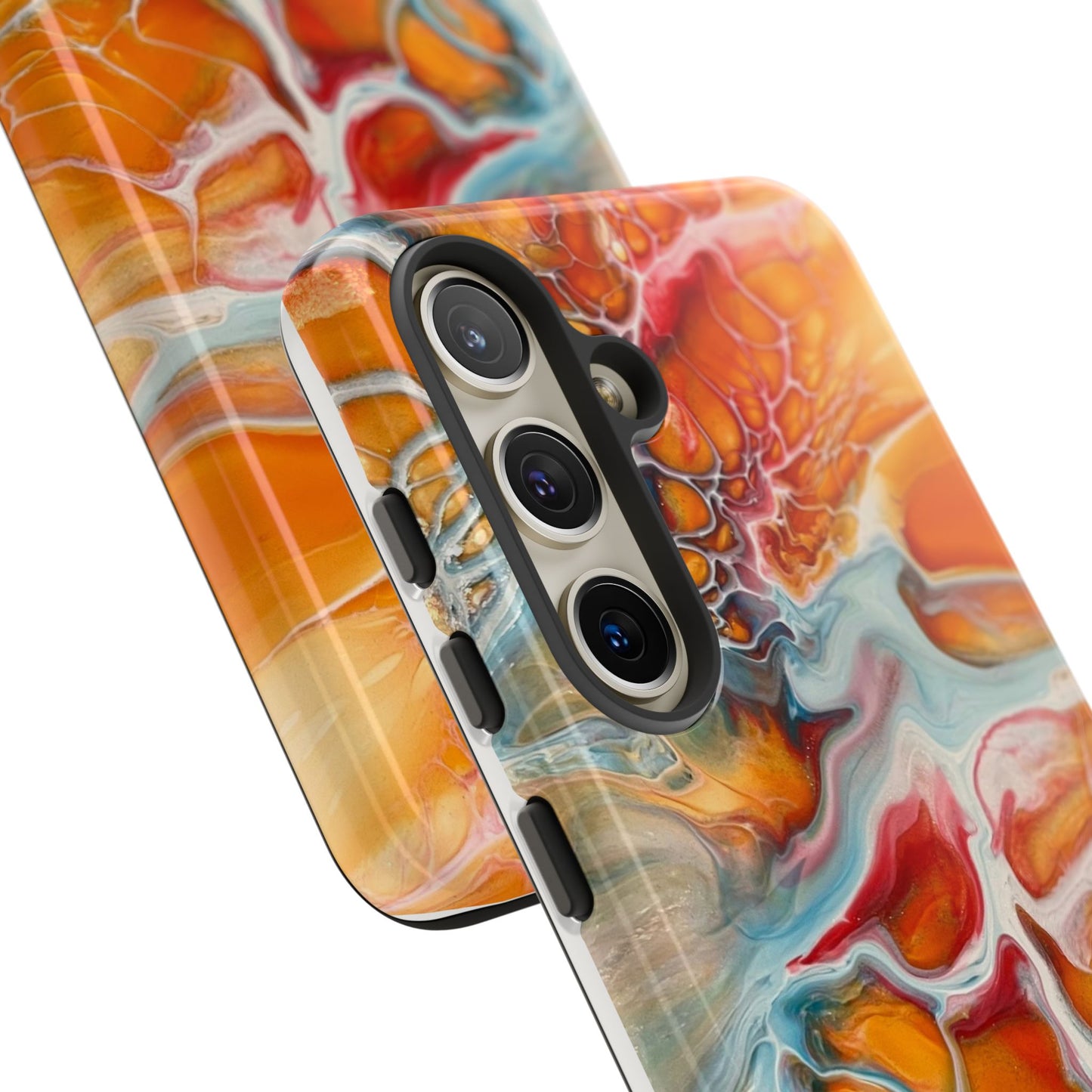 Phone Case - Abstract Orange Lightning Art for Orange Creamsicle Lovers