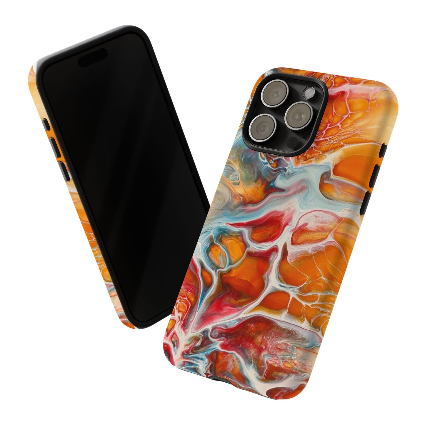 Phone Case - Abstract Orange Lightning Art for Orange Creamsicle Lovers