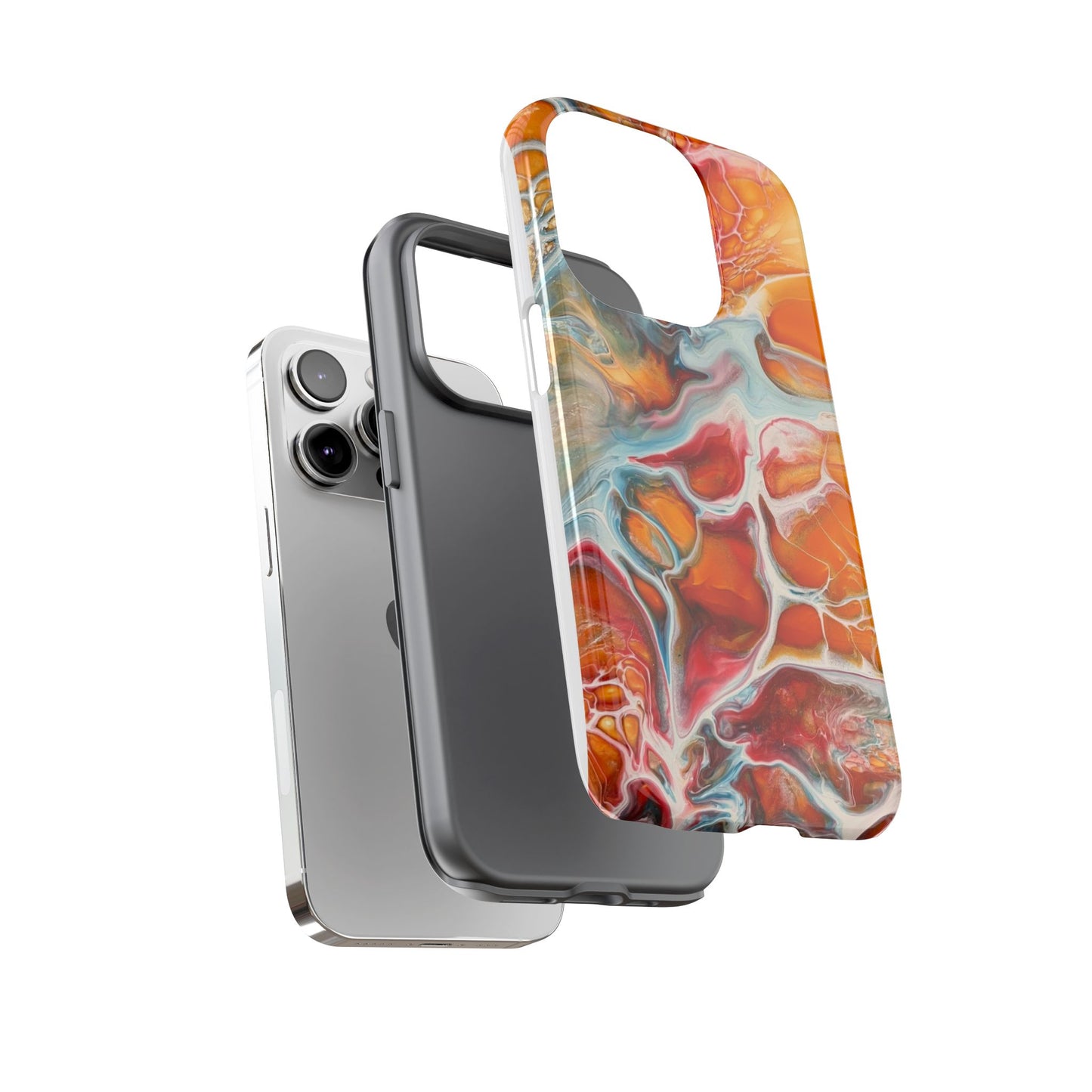 Phone Case - Abstract Orange Lightning Art for Orange Creamsicle Lovers