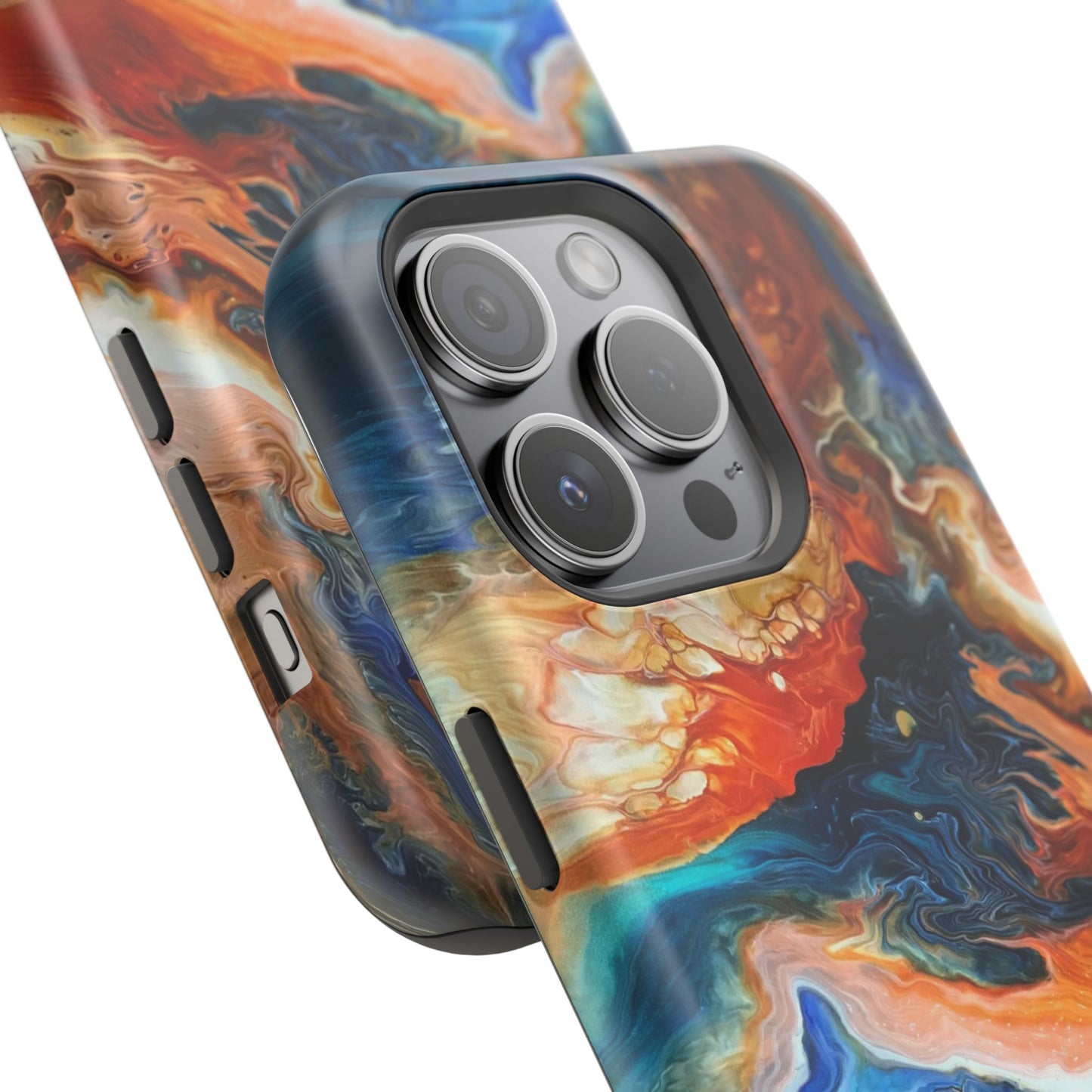 Phone Case - Southwest Vibes Abstract Art Orange and Blue Clouds iPhone 16 15 14 13