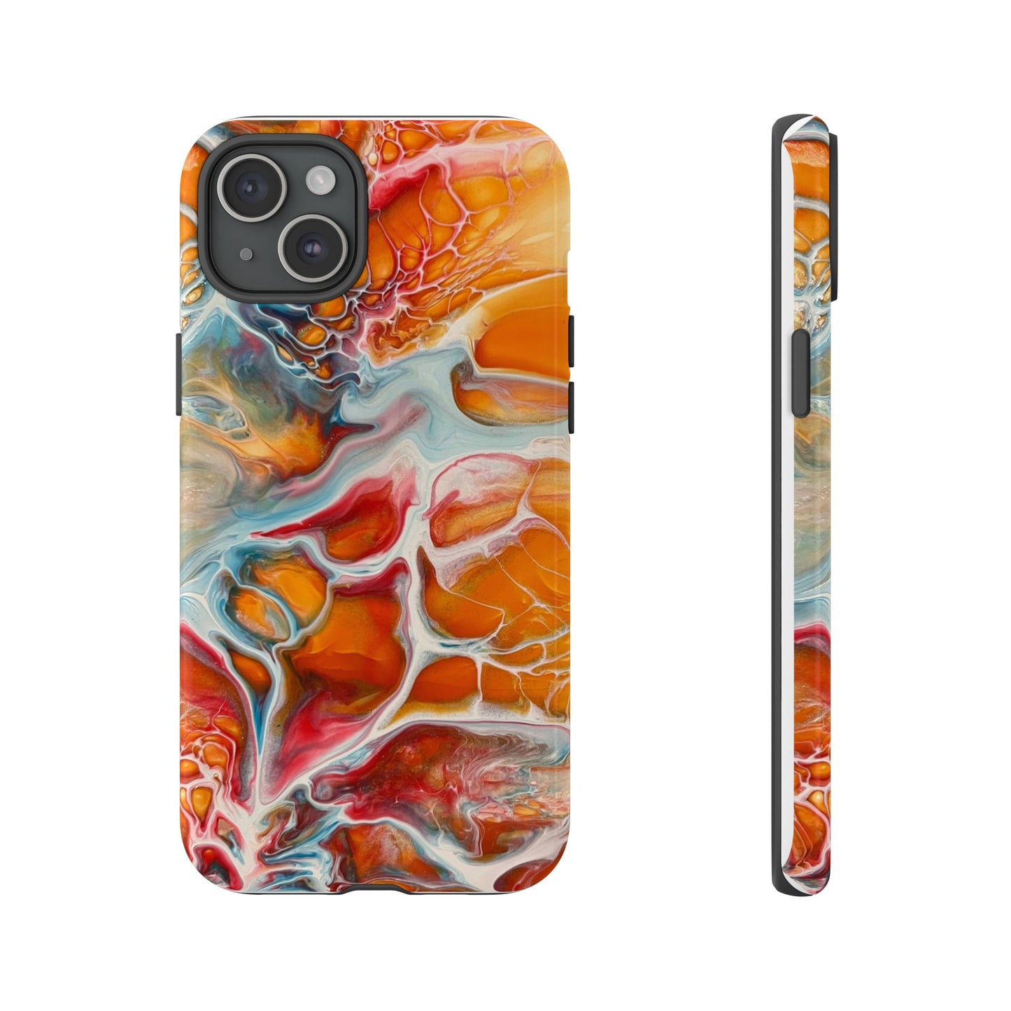 Phone Case - Abstract Orange Lightning Art for Orange Creamsicle Lovers