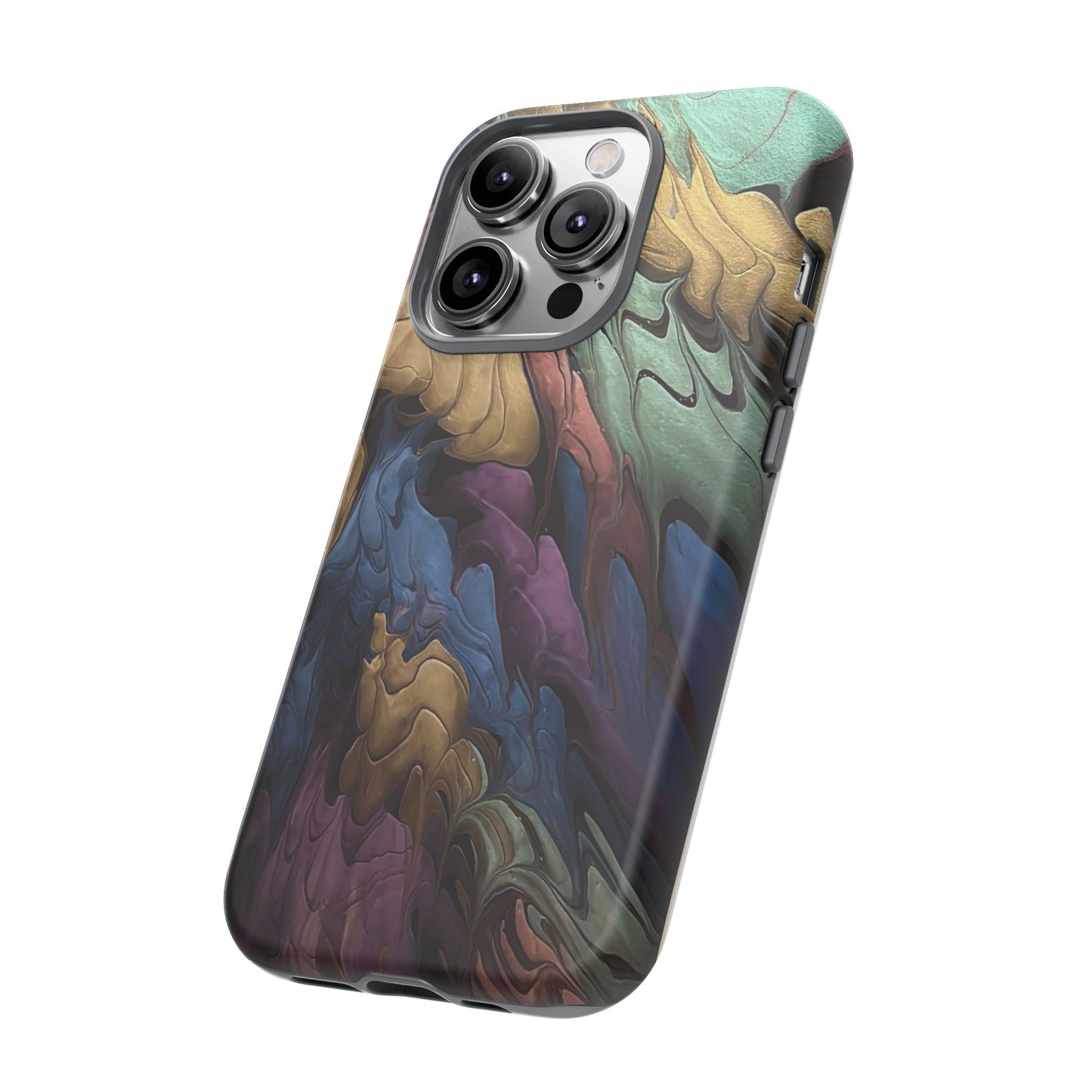 Black and Pearl Paint Unique Abstract Phone Case, Tough Cases, Unique Phone Cover, Stylish Tech Accessory, Art Inspired Gift, Protective Case