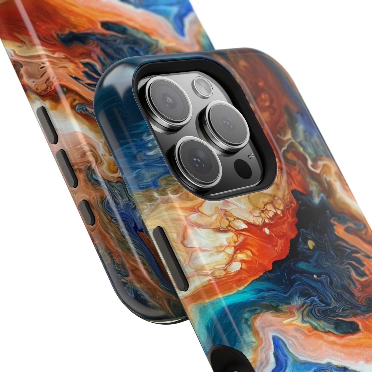 Phone Case - Southwest Vibes Abstract Art Orange and Blue Clouds iPhone 16 15 14 13
