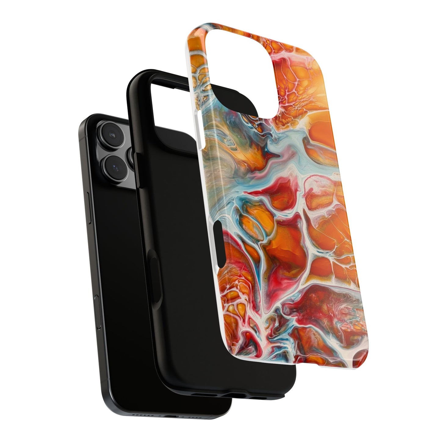 Phone Case - Abstract Orange Lightning Art for Orange Creamsicle Lovers