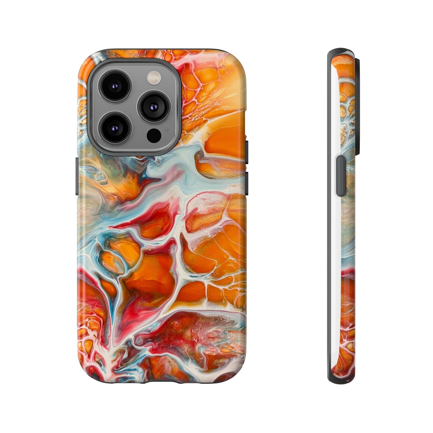 Phone Case - Abstract Orange Lightning Art for Orange Creamsicle Lovers