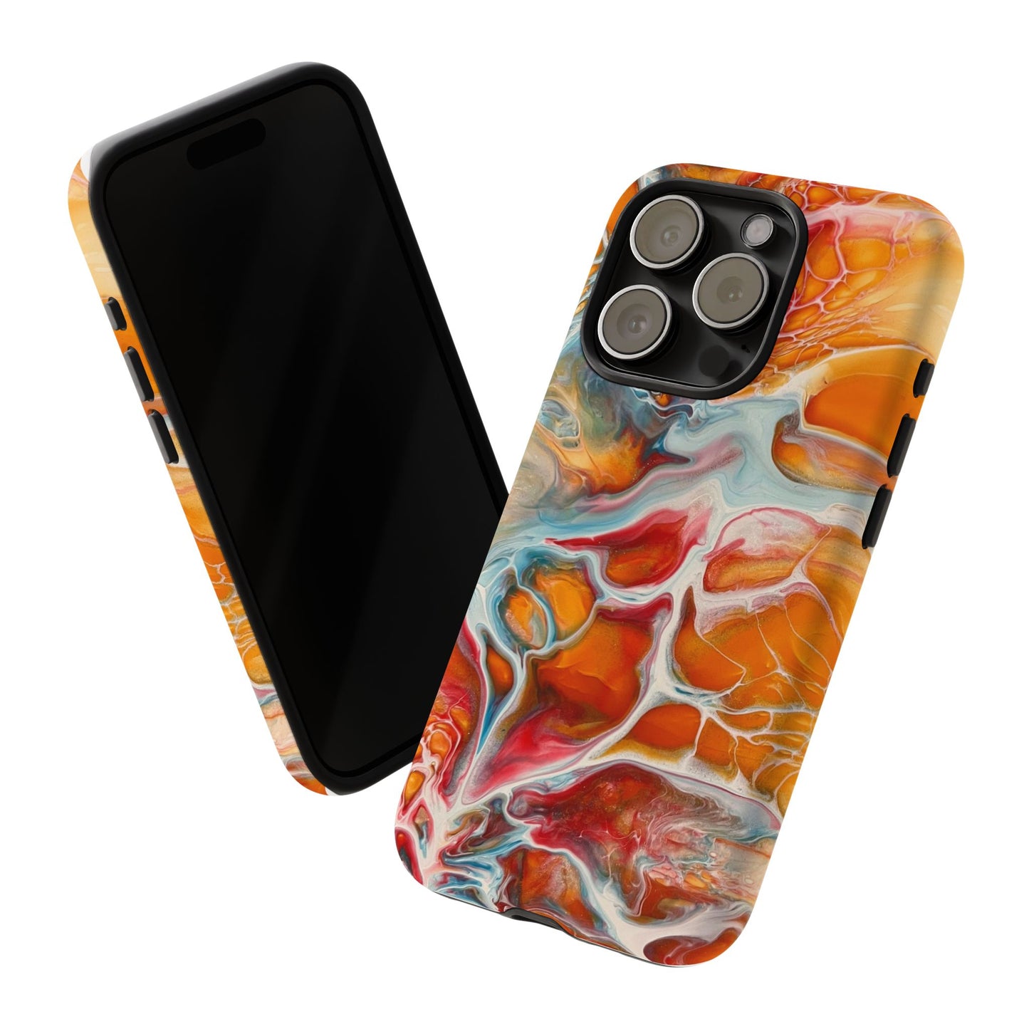 Phone Case - Abstract Orange Lightning Art for Orange Creamsicle Lovers