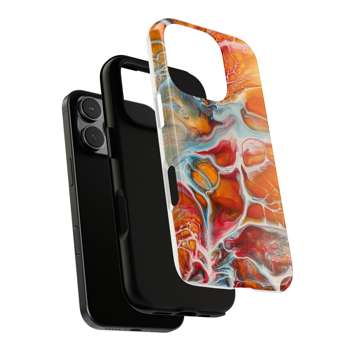 Phone Case - Abstract Orange Lightning Art for Orange Creamsicle Lovers