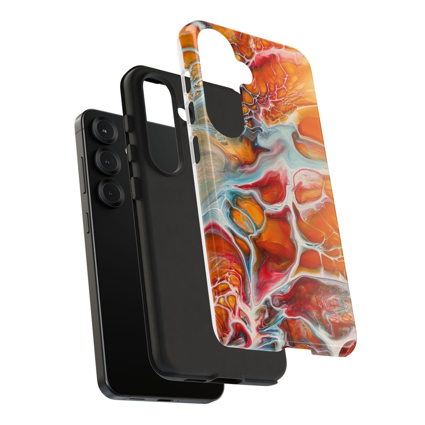 Phone Case - Abstract Orange Lightning Art for Orange Creamsicle Lovers